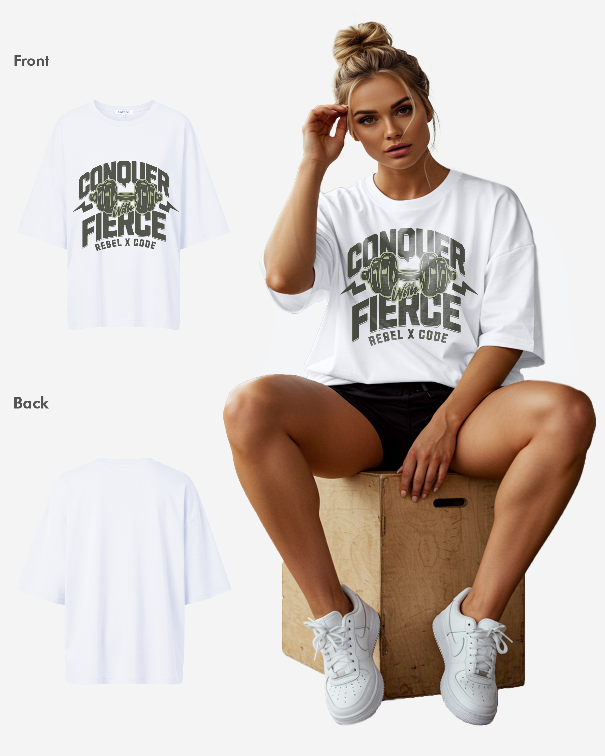 Conquer With Fierce Oversized T-shirt - Womens
