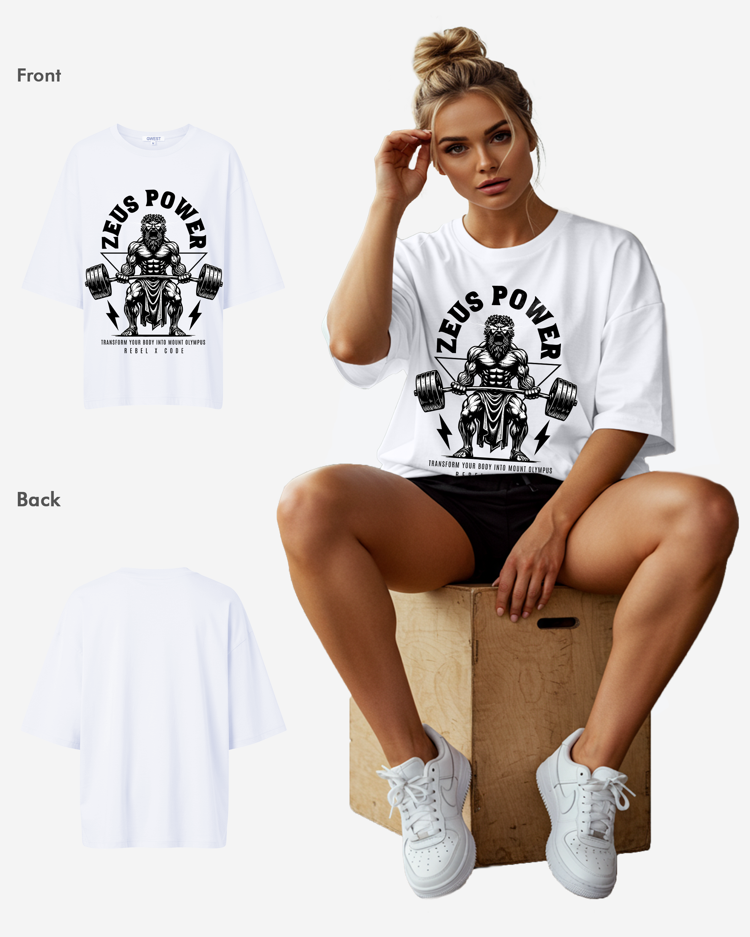 Work Harder Oversized T-shirt - Womens