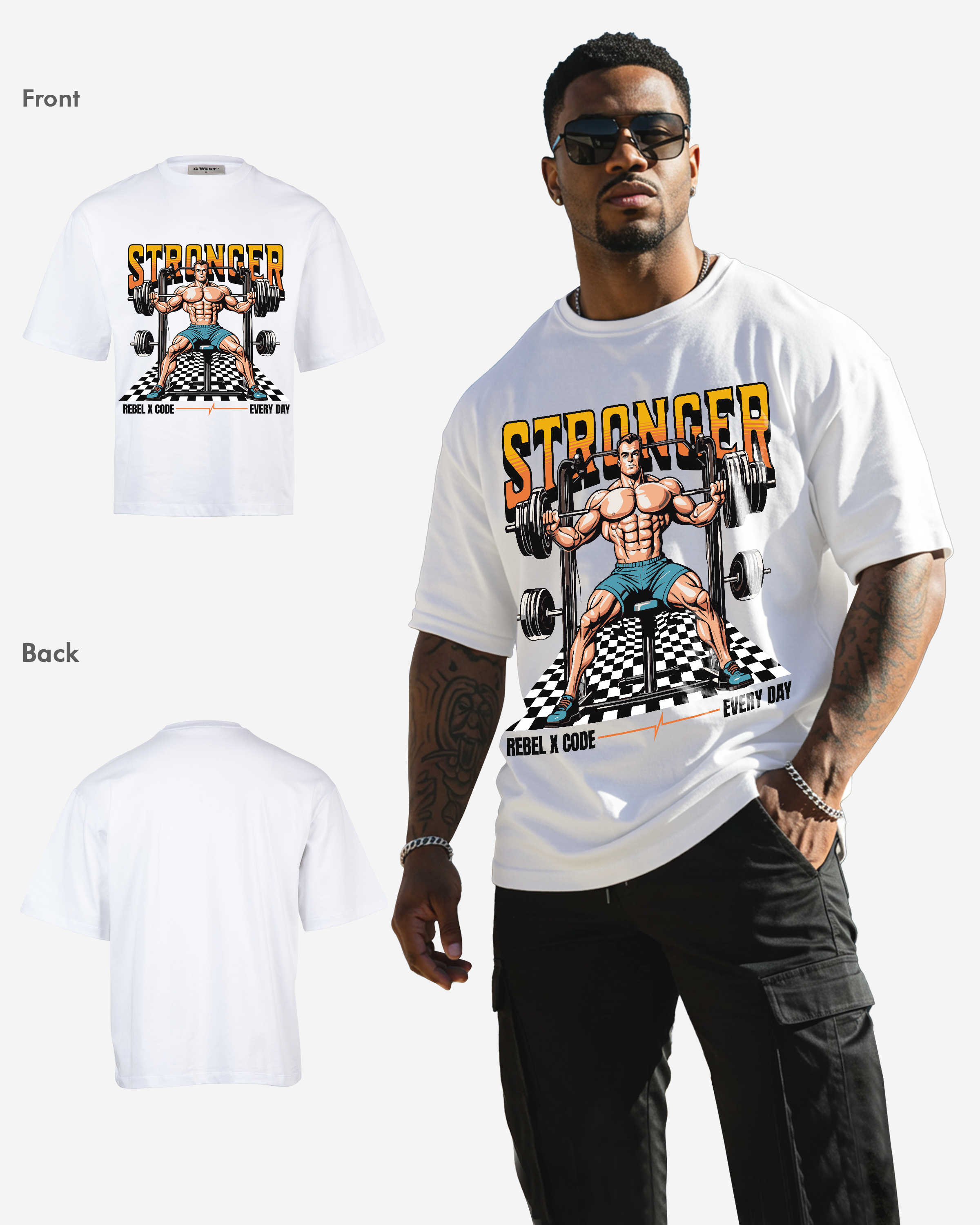 Stronger Every Day Oversized T-shirt - Mens