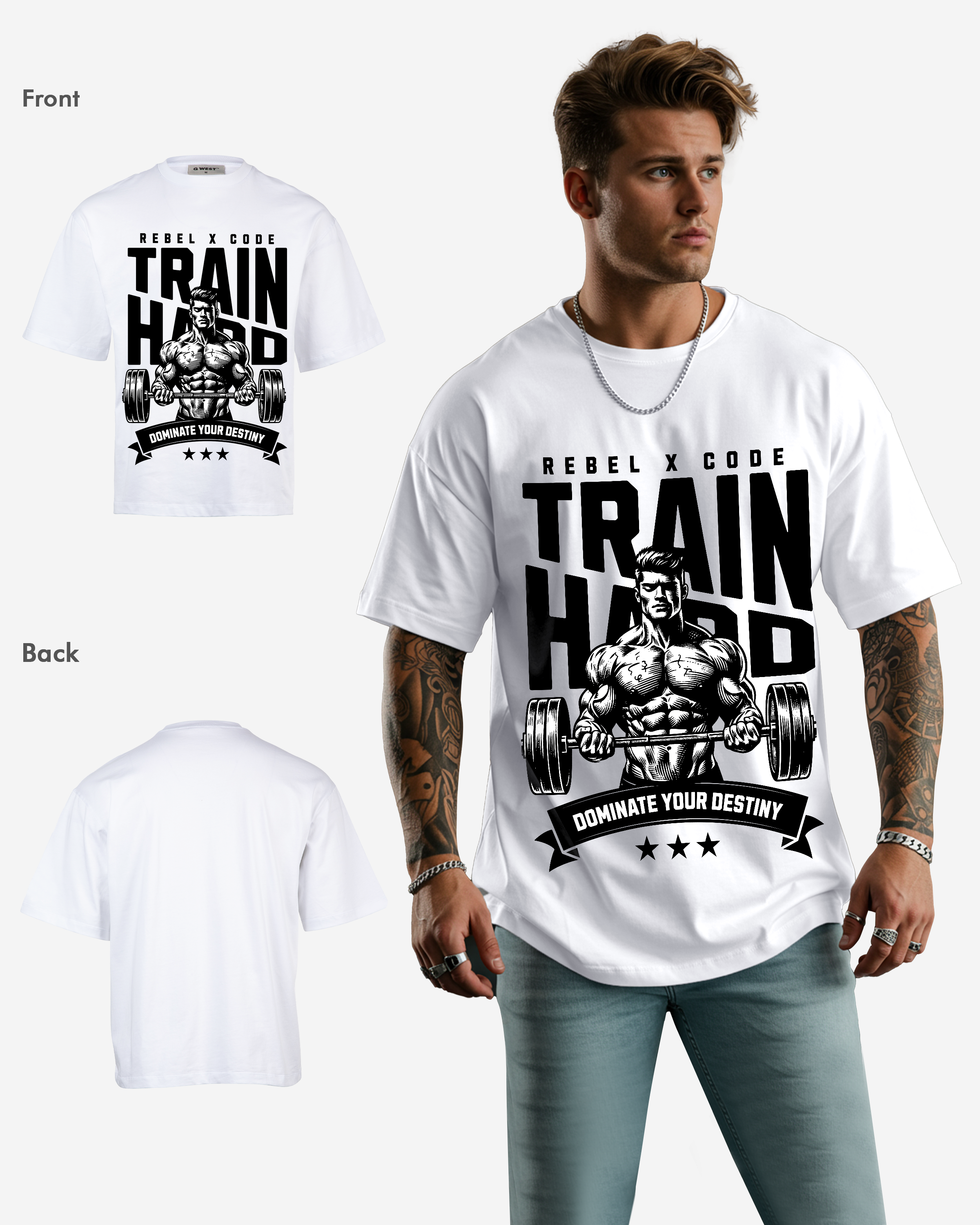 Train Hard Oversized T-shirt - Mens
