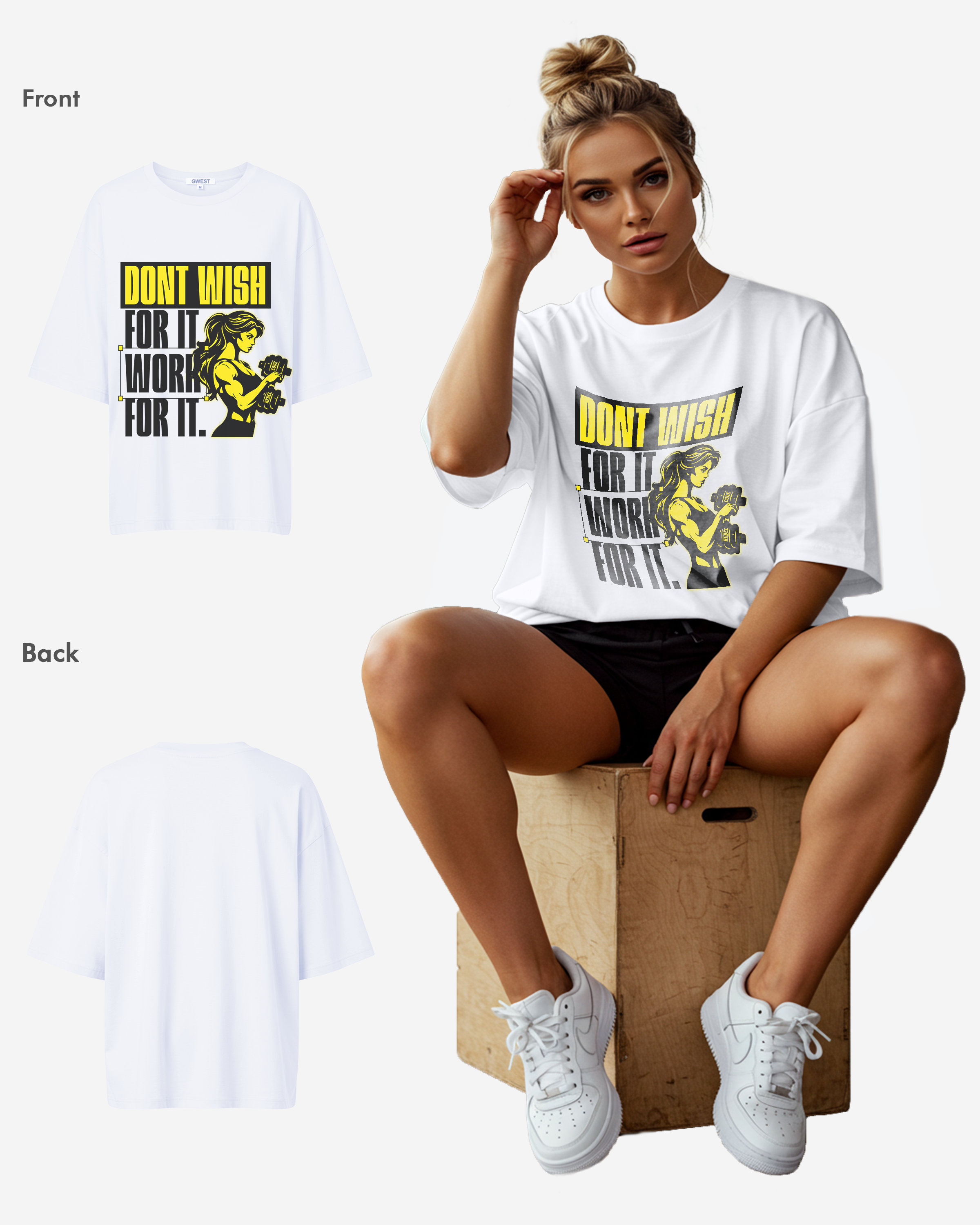 Don't Wish For It Oversized T-shirt - Womens