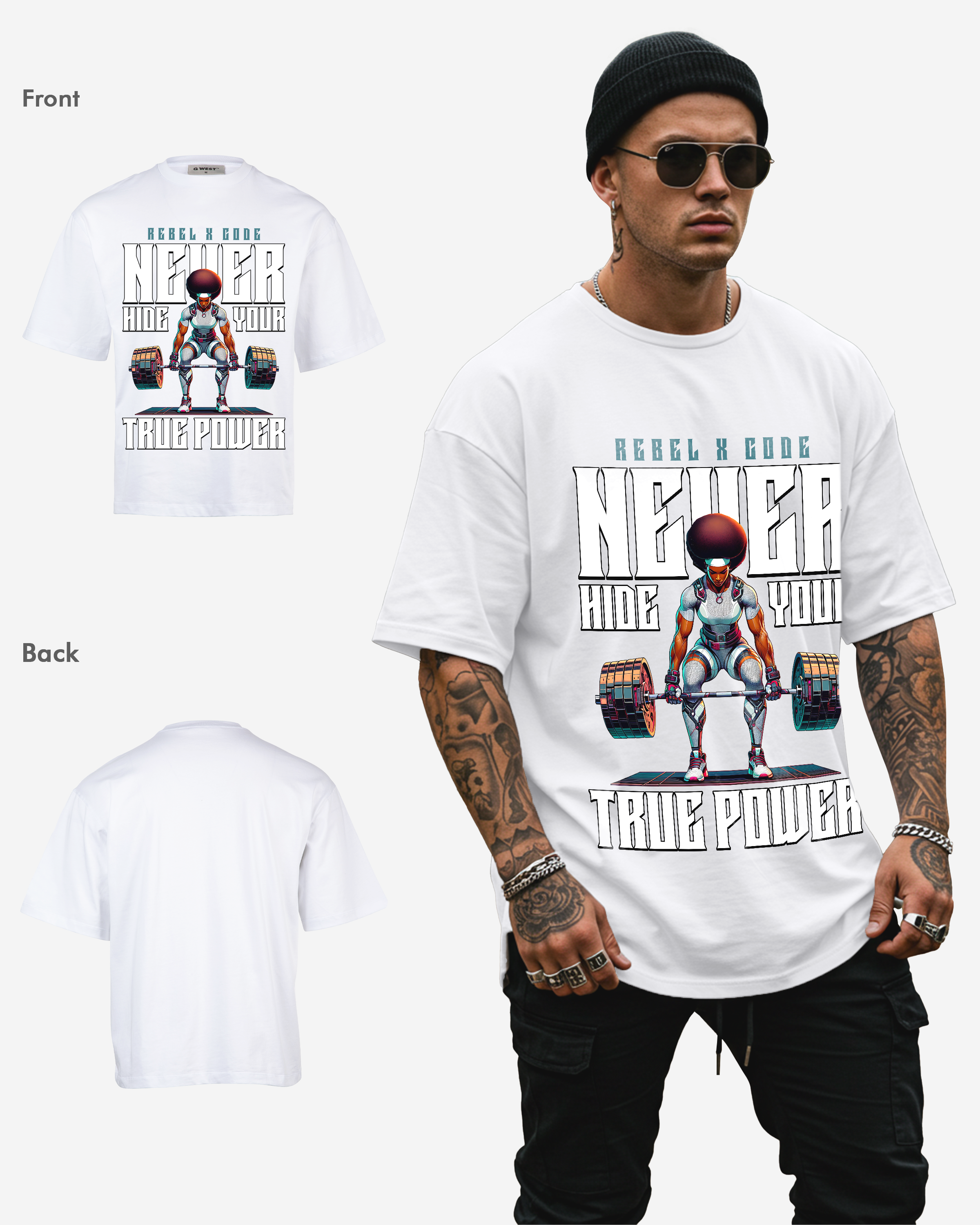 Never Hide Your True Power Oversized T-shirt - Mens