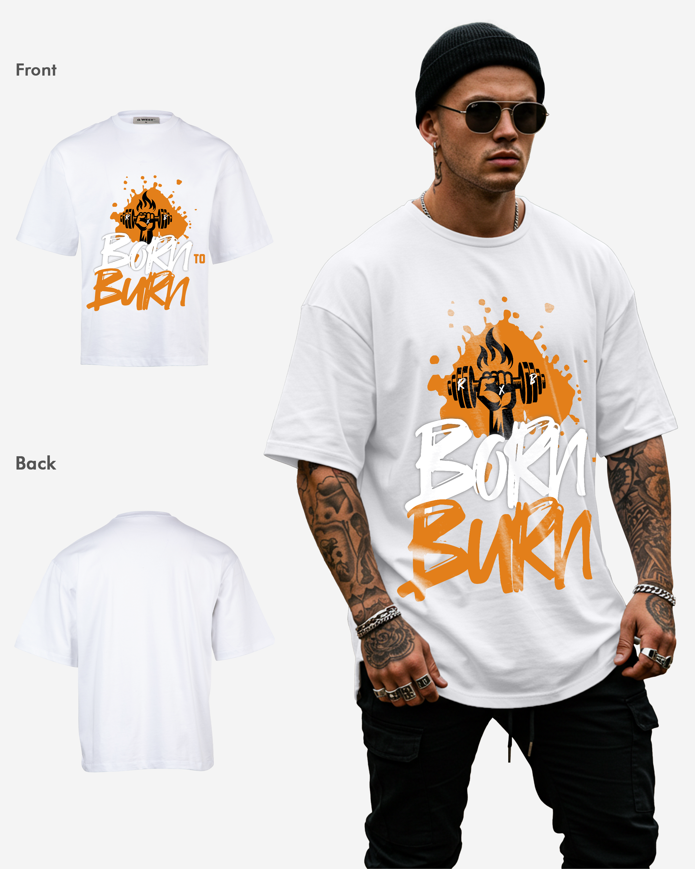 Born To Burn Oversized T-shirt - Mens