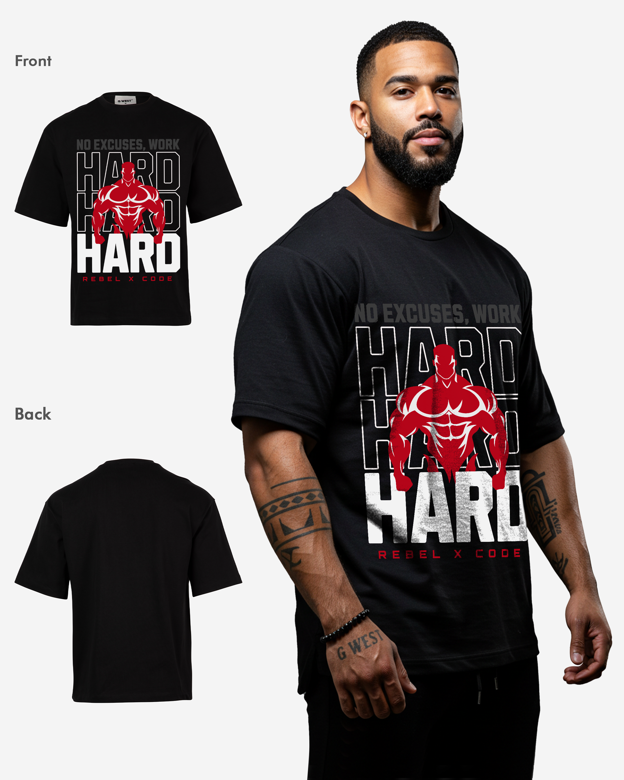 Make Your Body Hard Oversized T-shirt - Mens