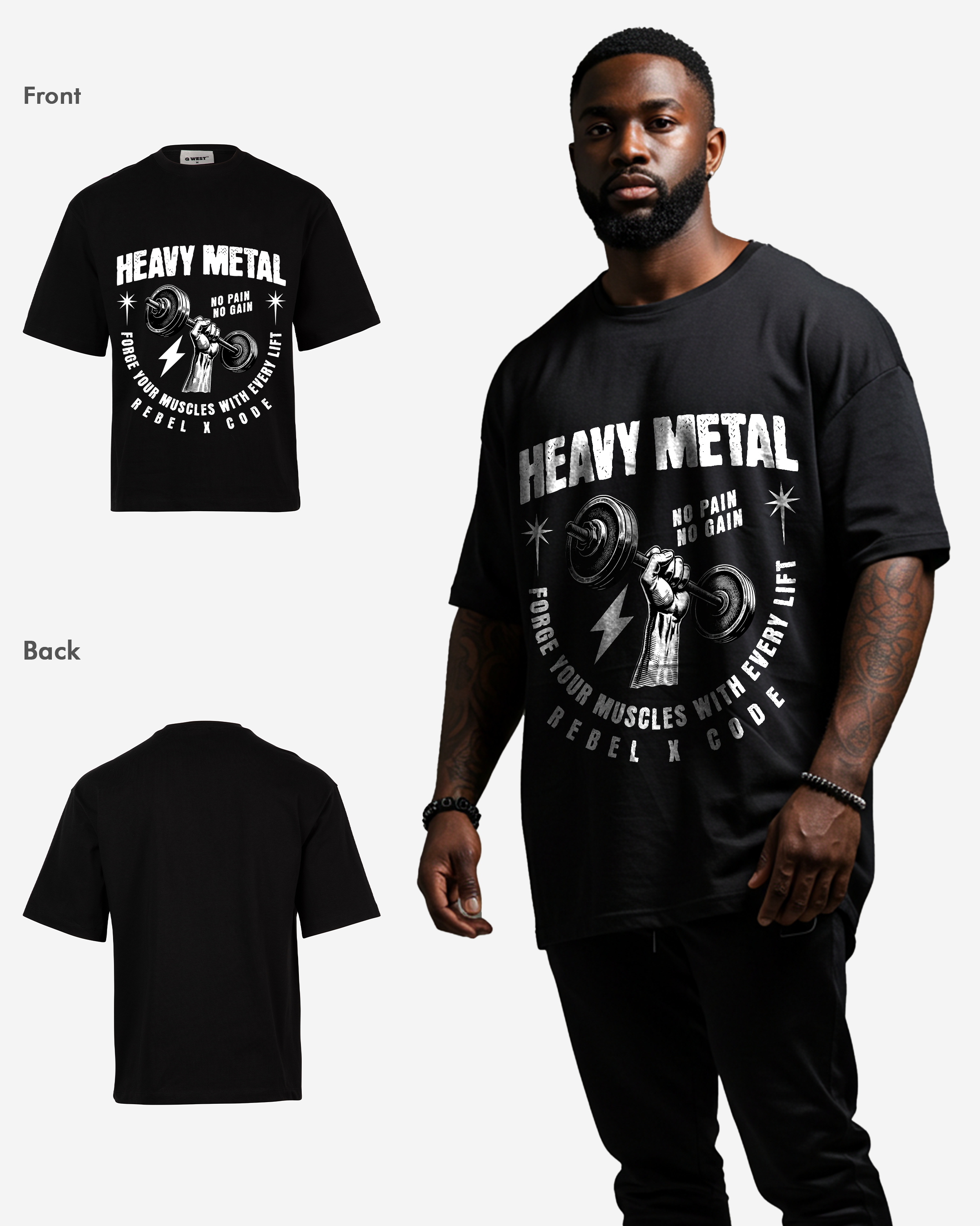 Heavy Metal Oversized T-shirt - Mens
