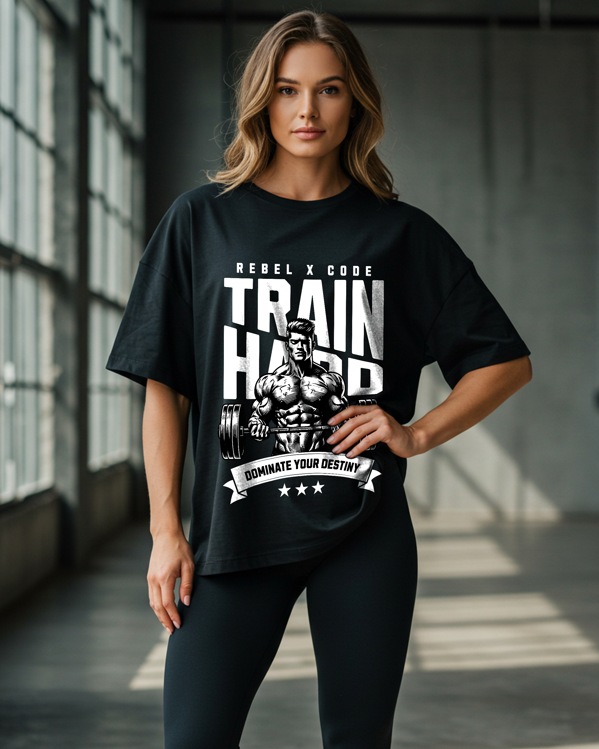 Train Hard Oversized T-shirt - Womens