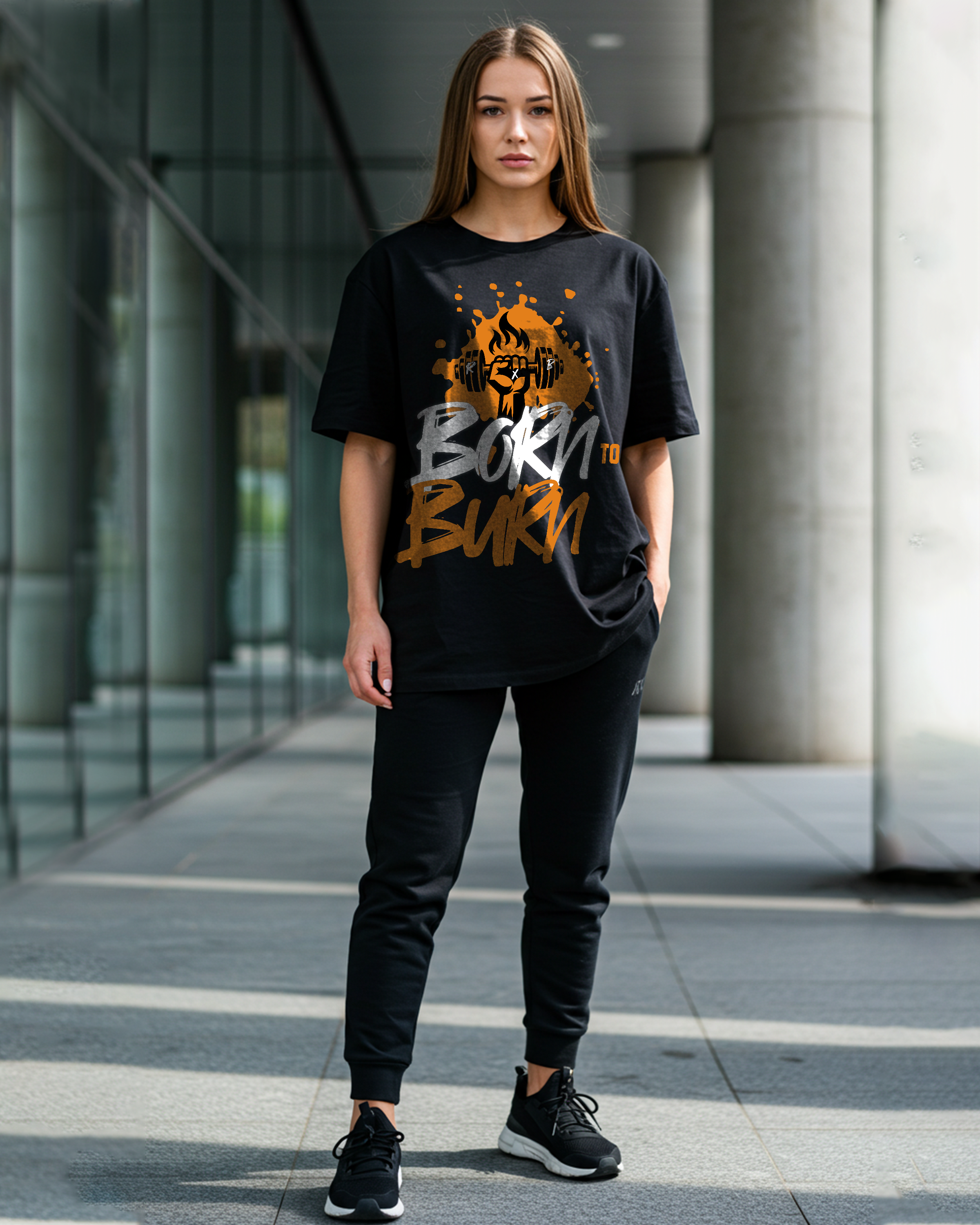 Born To Burn Oversized T-shirt - Womens