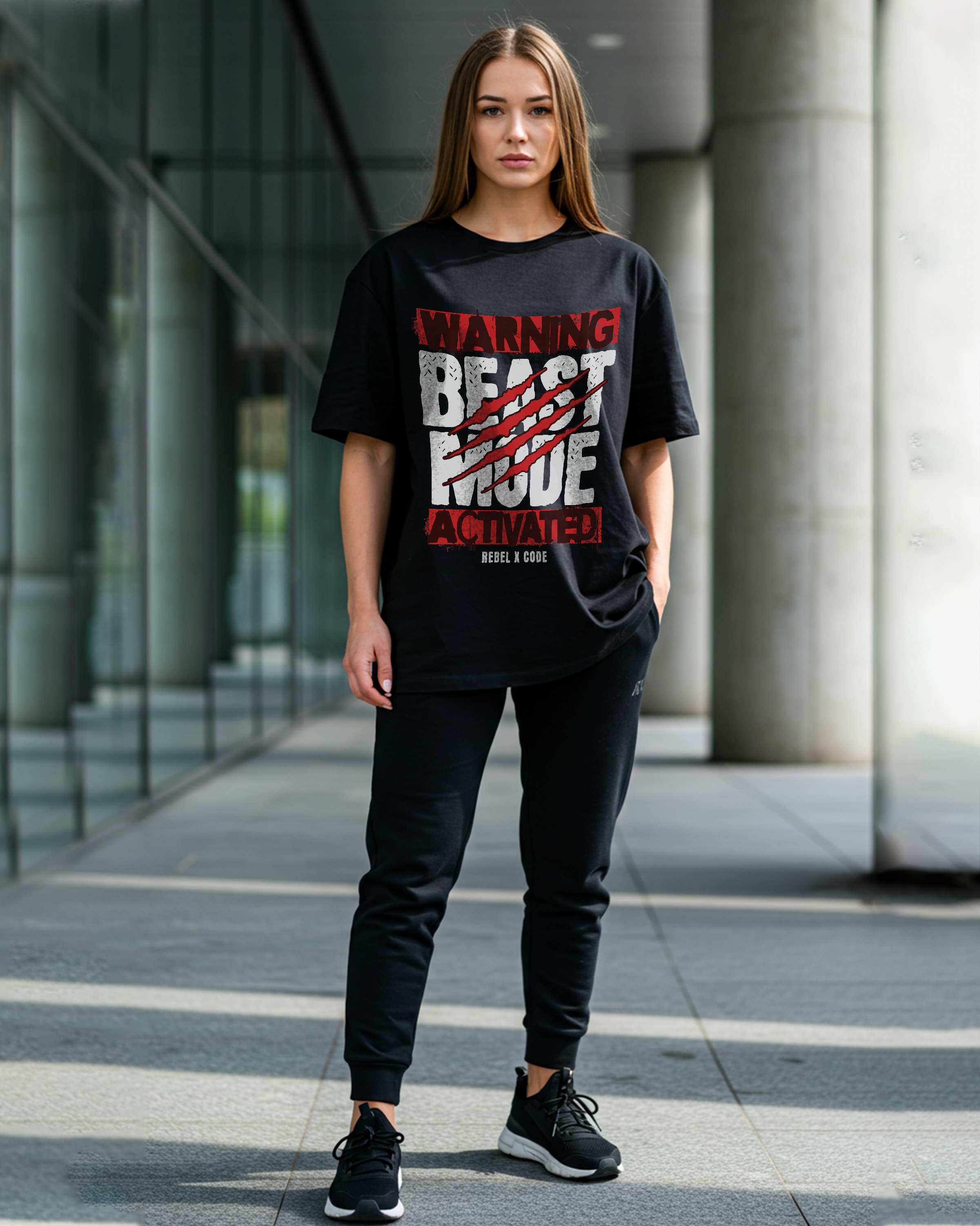 Beast Mode Activated Oversized T-shirt - Womens