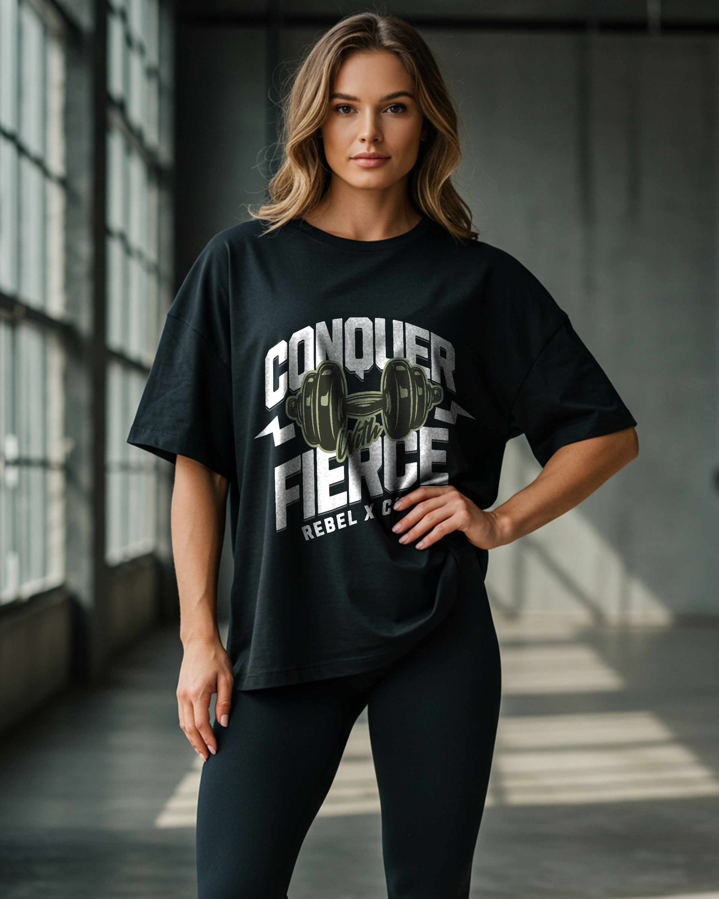 Conquer With Fierce Oversized T-shirt - Womens