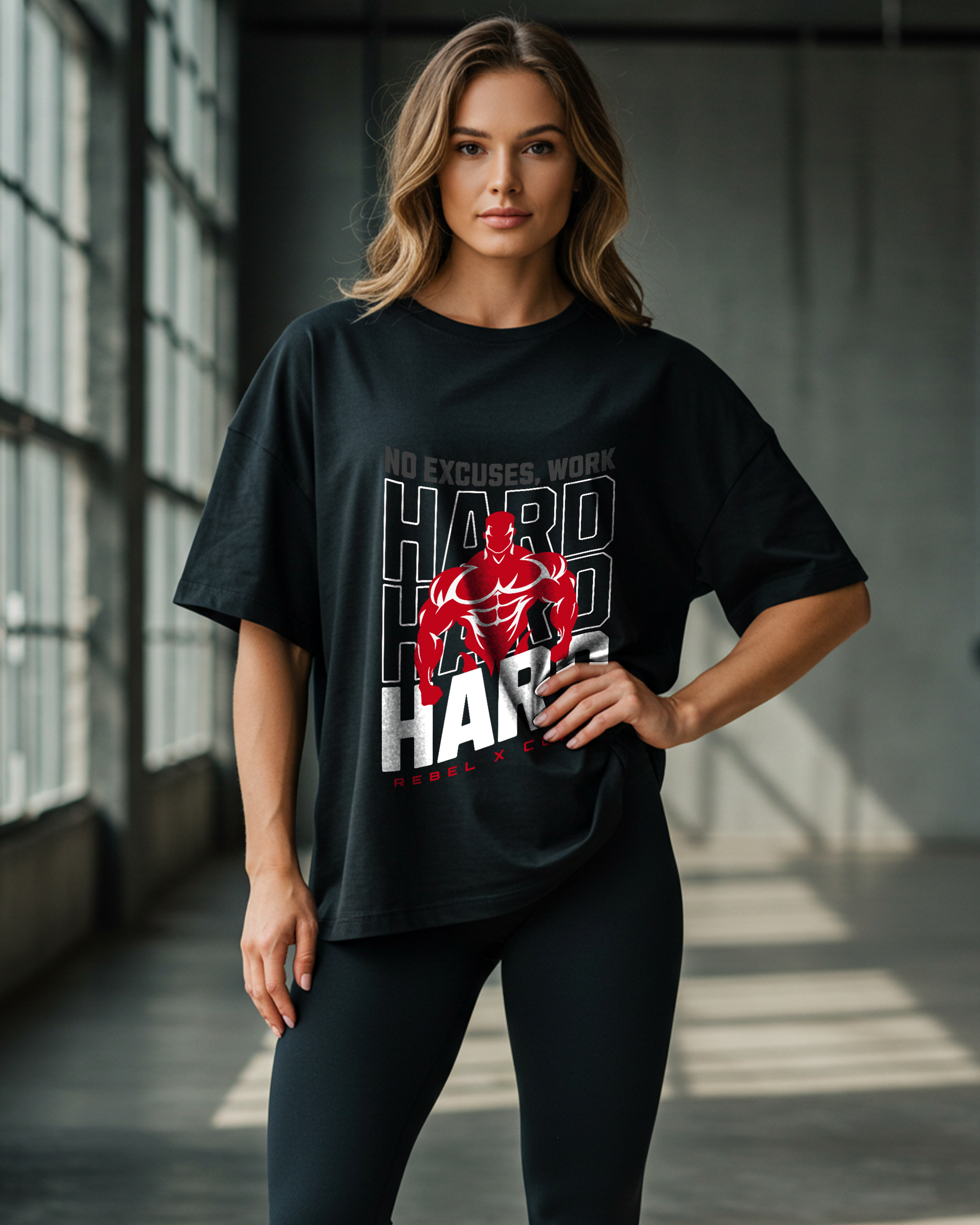 Make Your Body Hard Oversized T-shirt - Womens