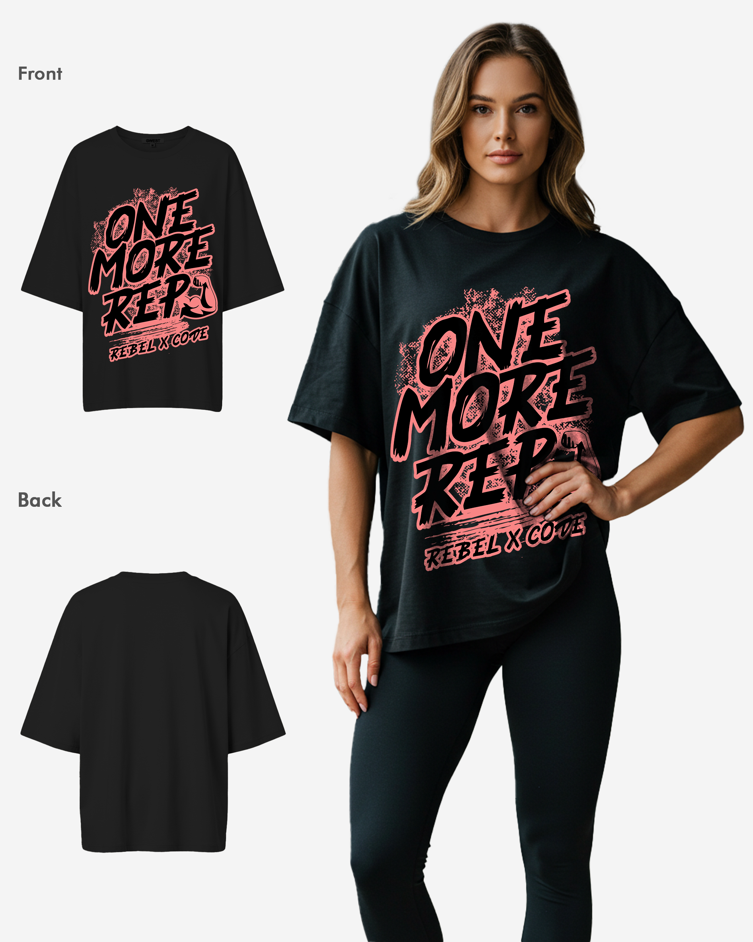 Rep Warrior Oversized T-shirt - Womens