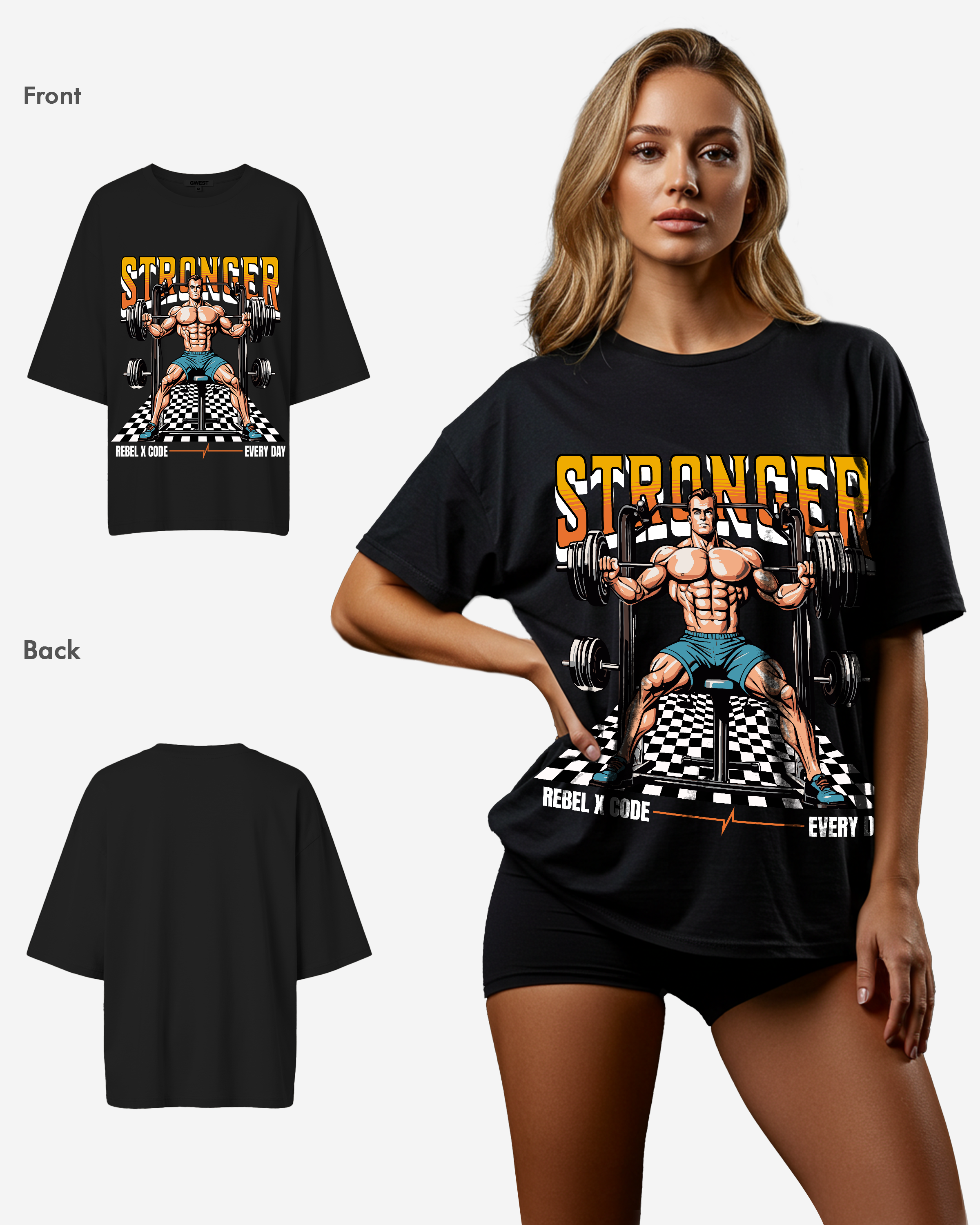 Stronger Every Day Oversized T-shirt - Womens