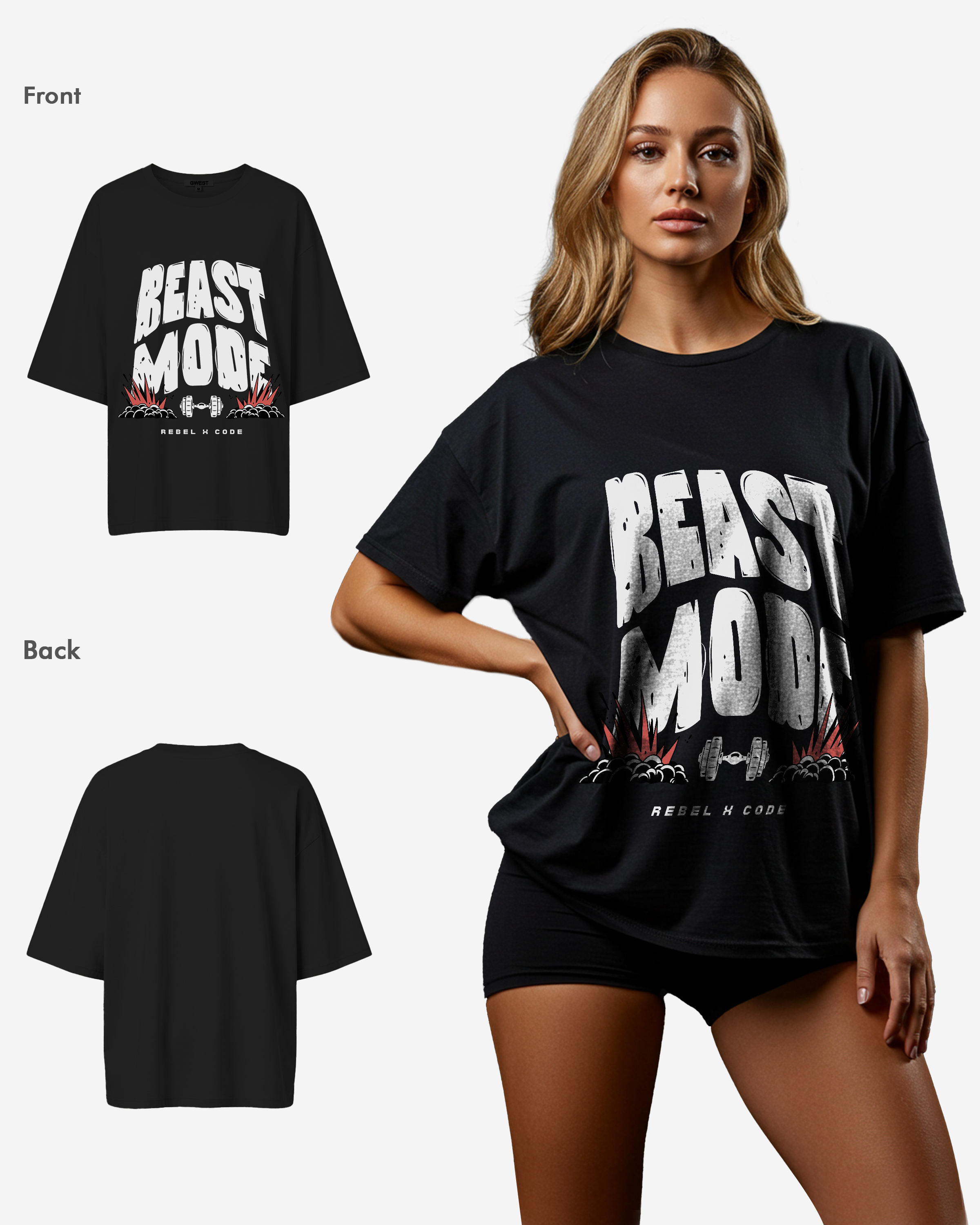 Beast Mode Oversized T-shirt - Womens
