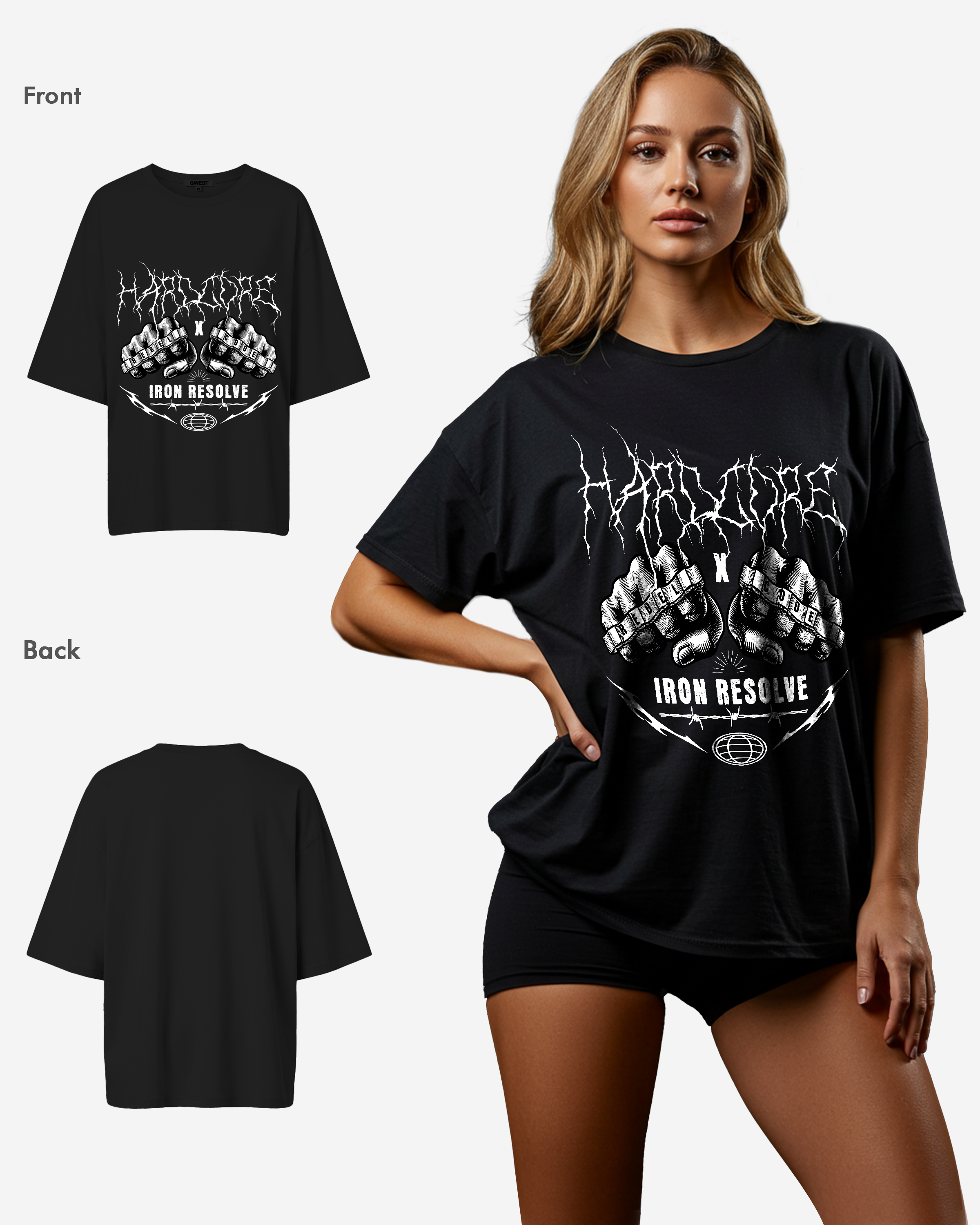 Hand knuckle Oversized T-shirt - Womens