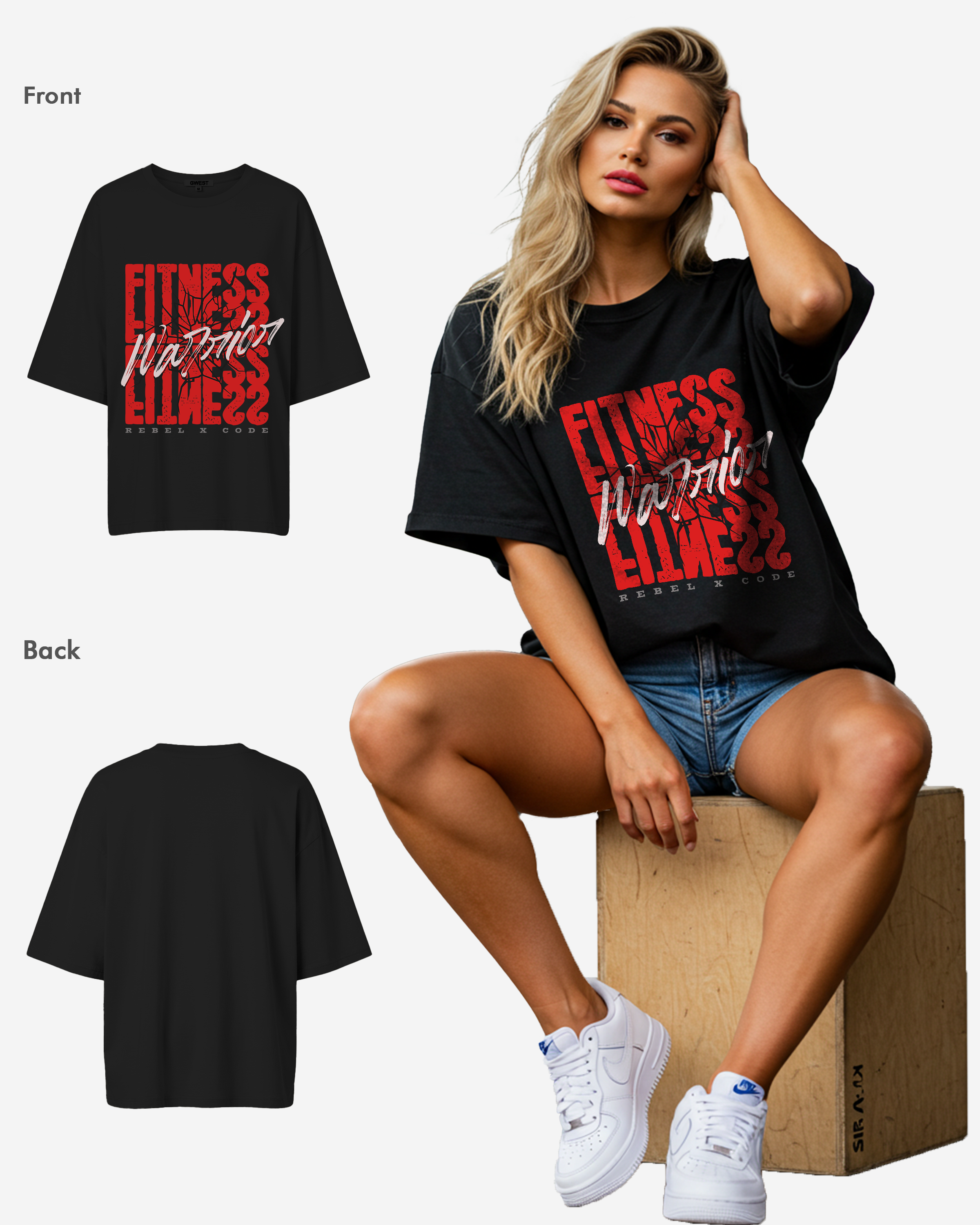 Fitness Warrior Oversized T-shirt - Womens