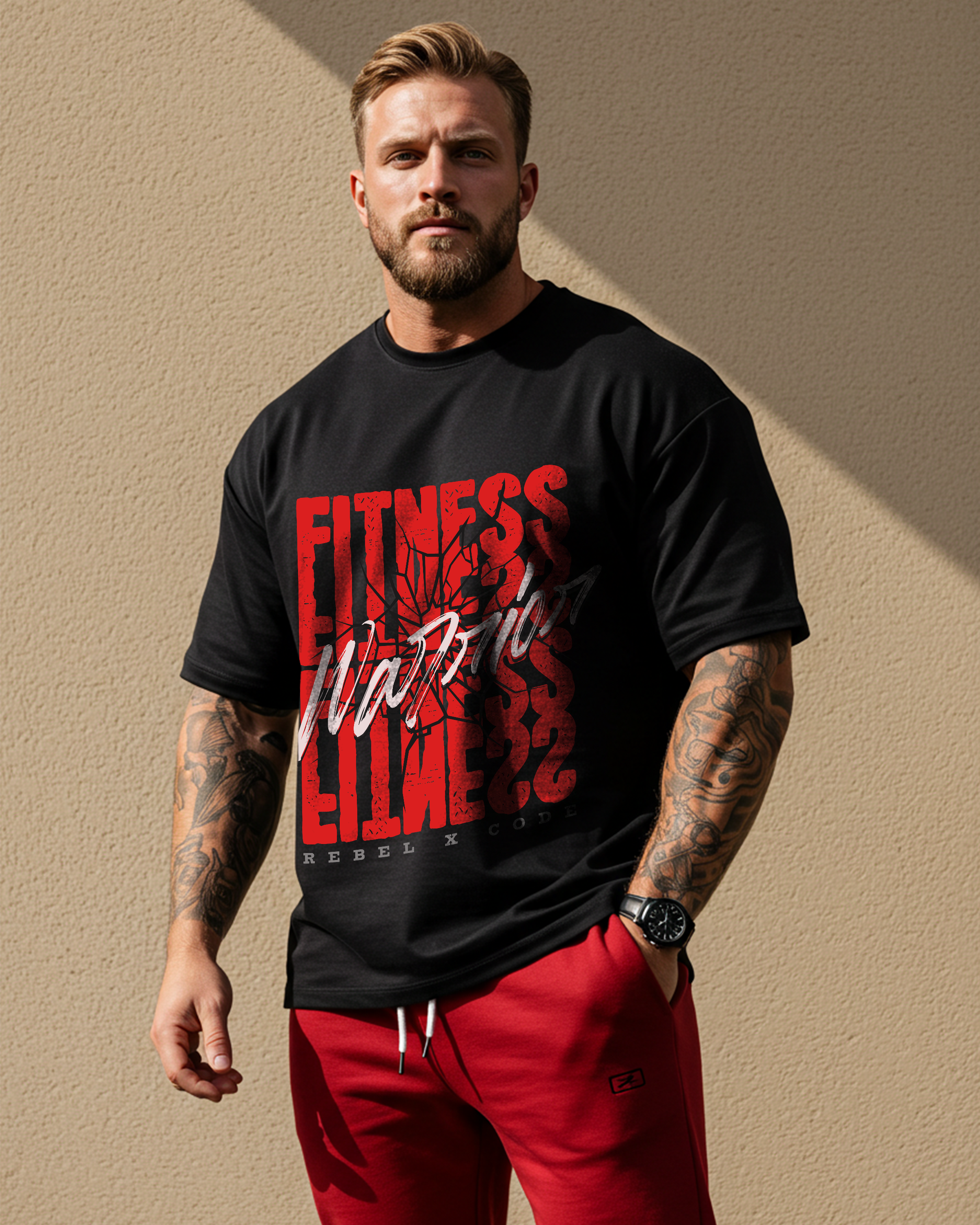 Fitness Warrior Oversized T-shirt - Mens