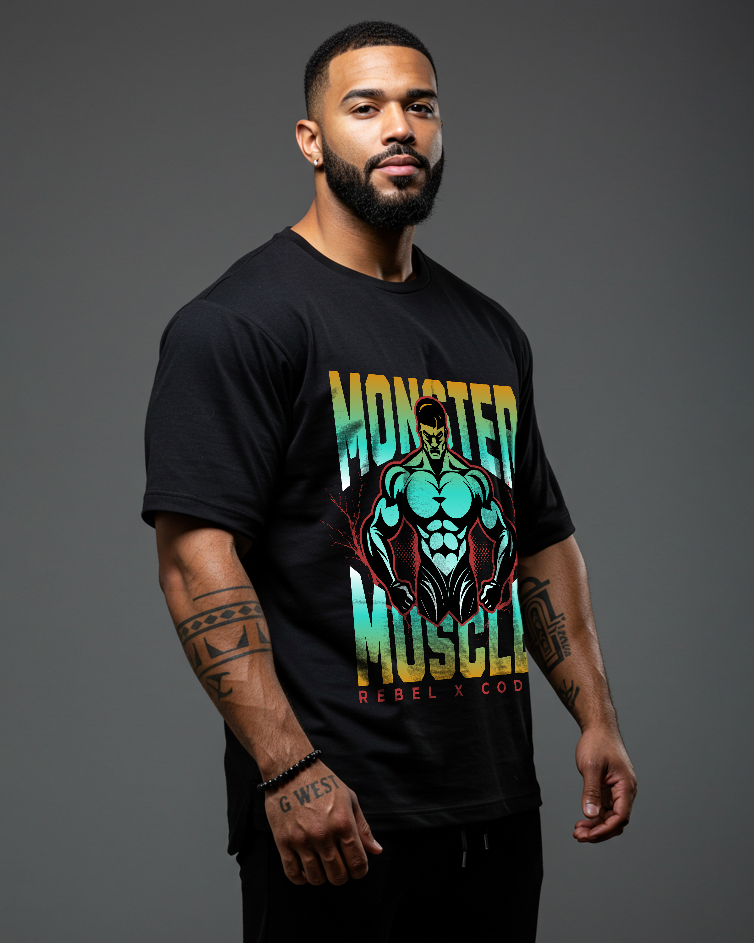 Monster Muscle Oversized T-shirt - Mens