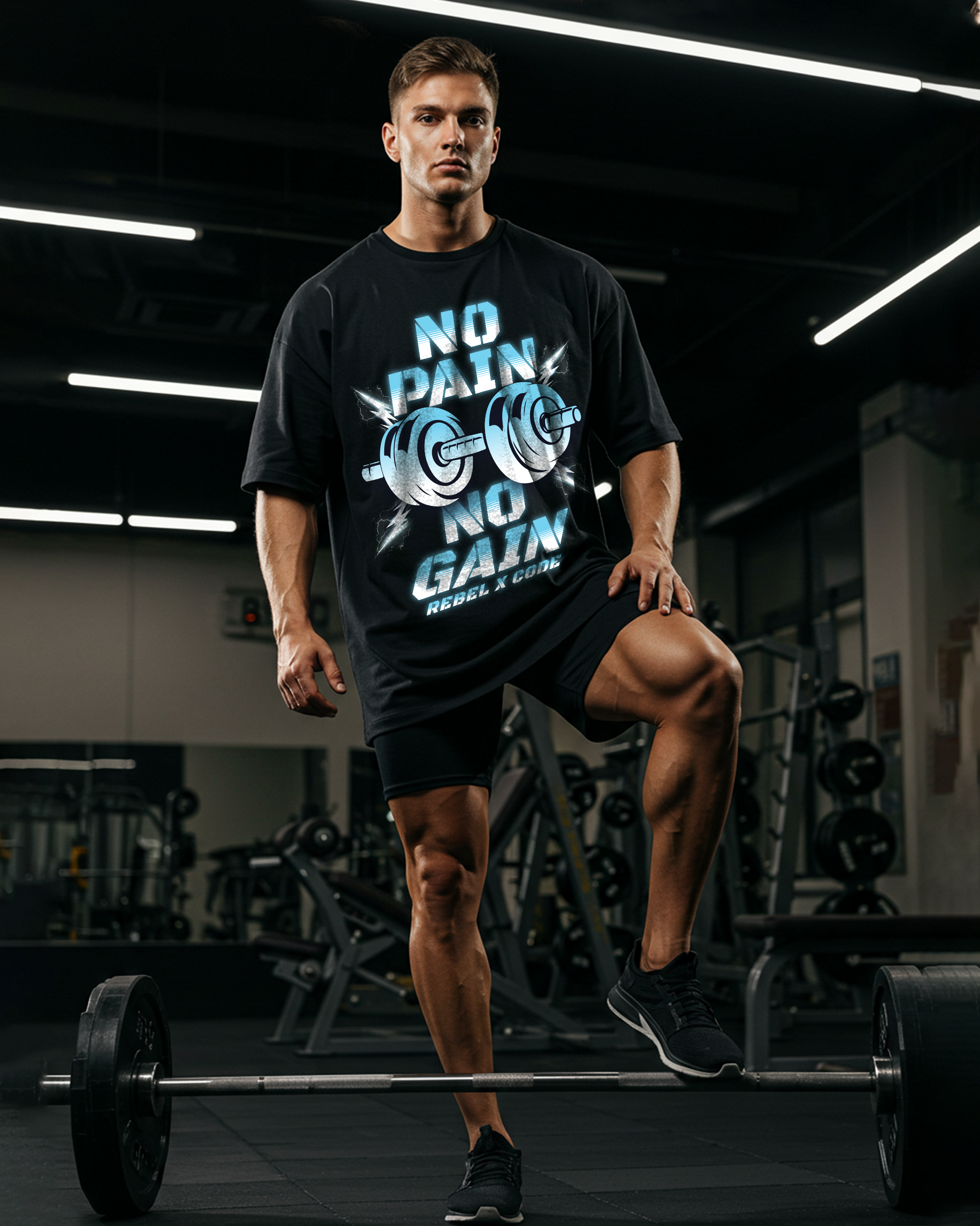 No Pain No Gain Oversized T-shirt - Mens
