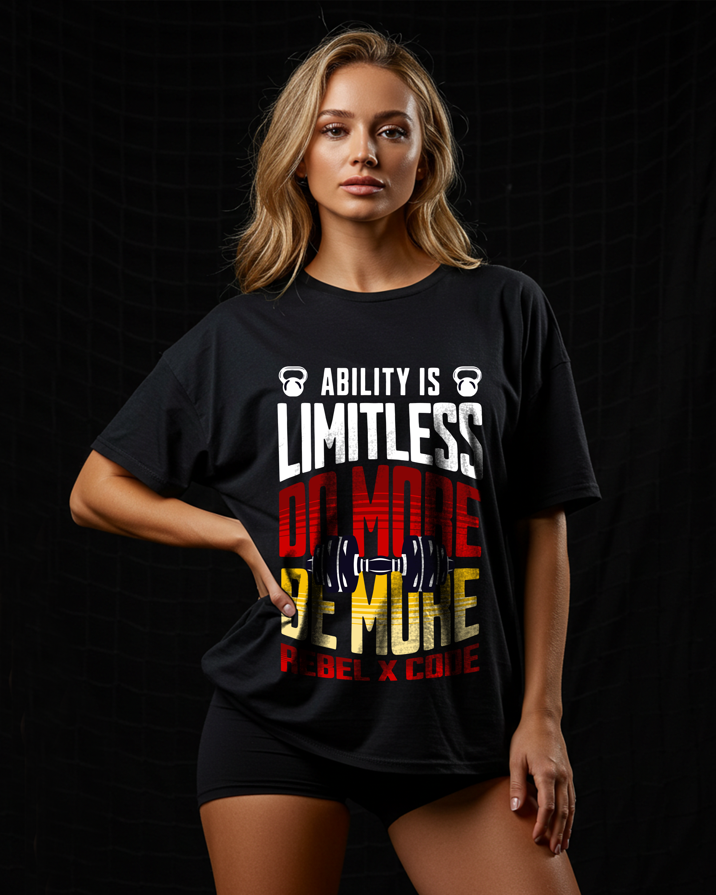 Workout Gym Fitness Oversized T-shirt - Womens