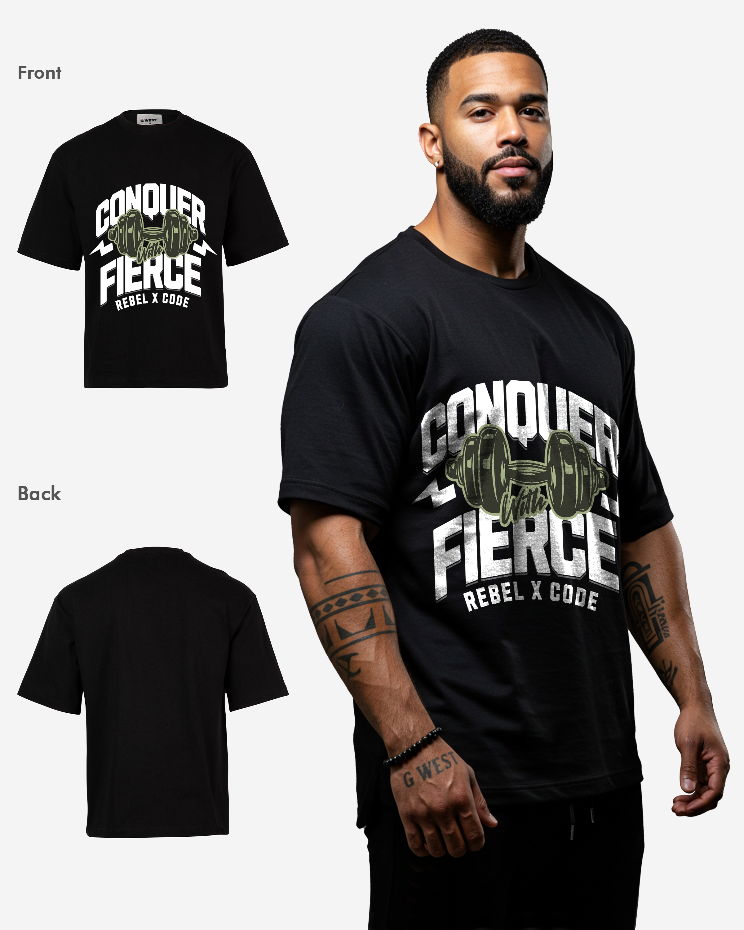 Conquer With Fierce Oversized T-shirt - Mens