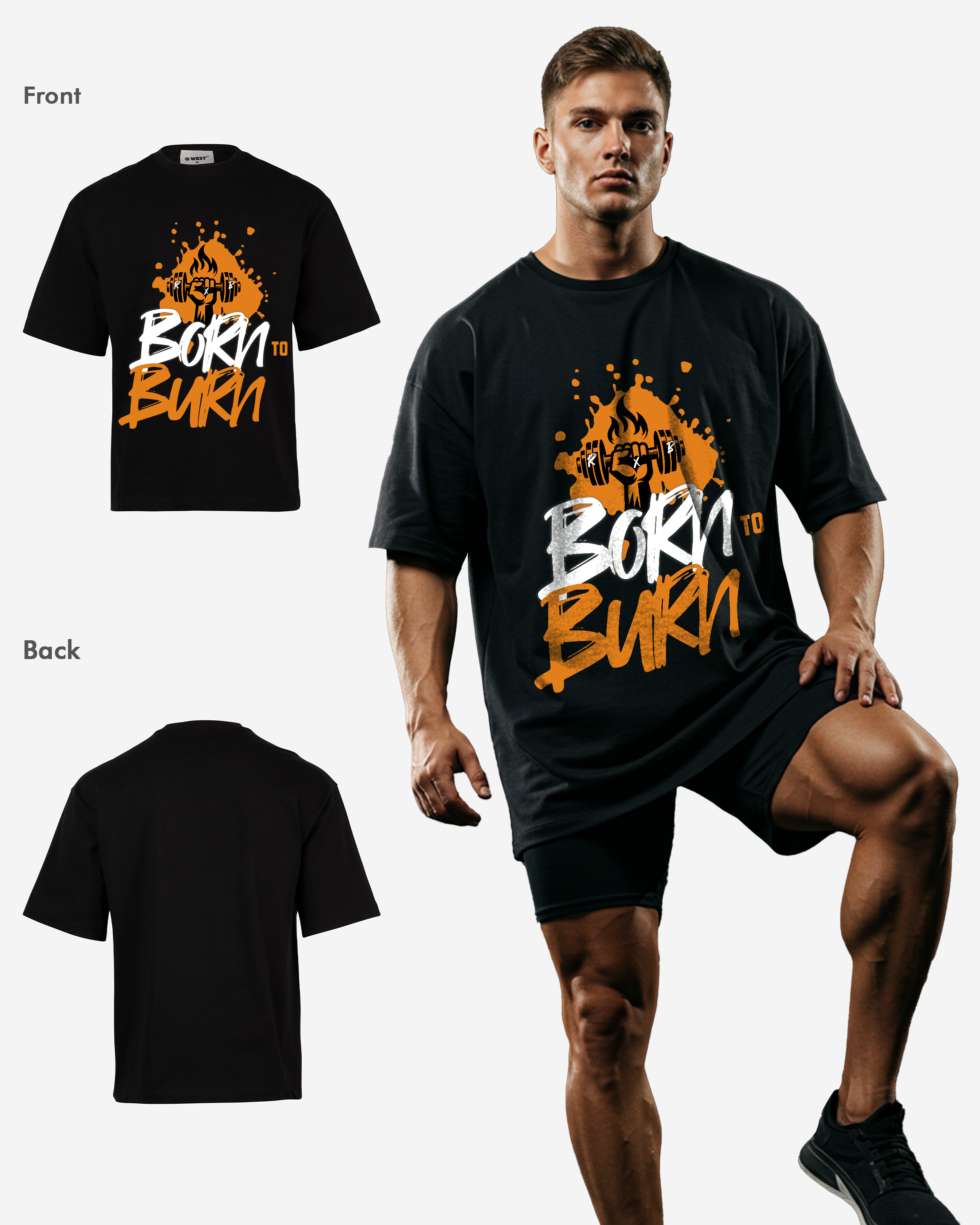 Born To Burn Oversized T-shirt - Mens