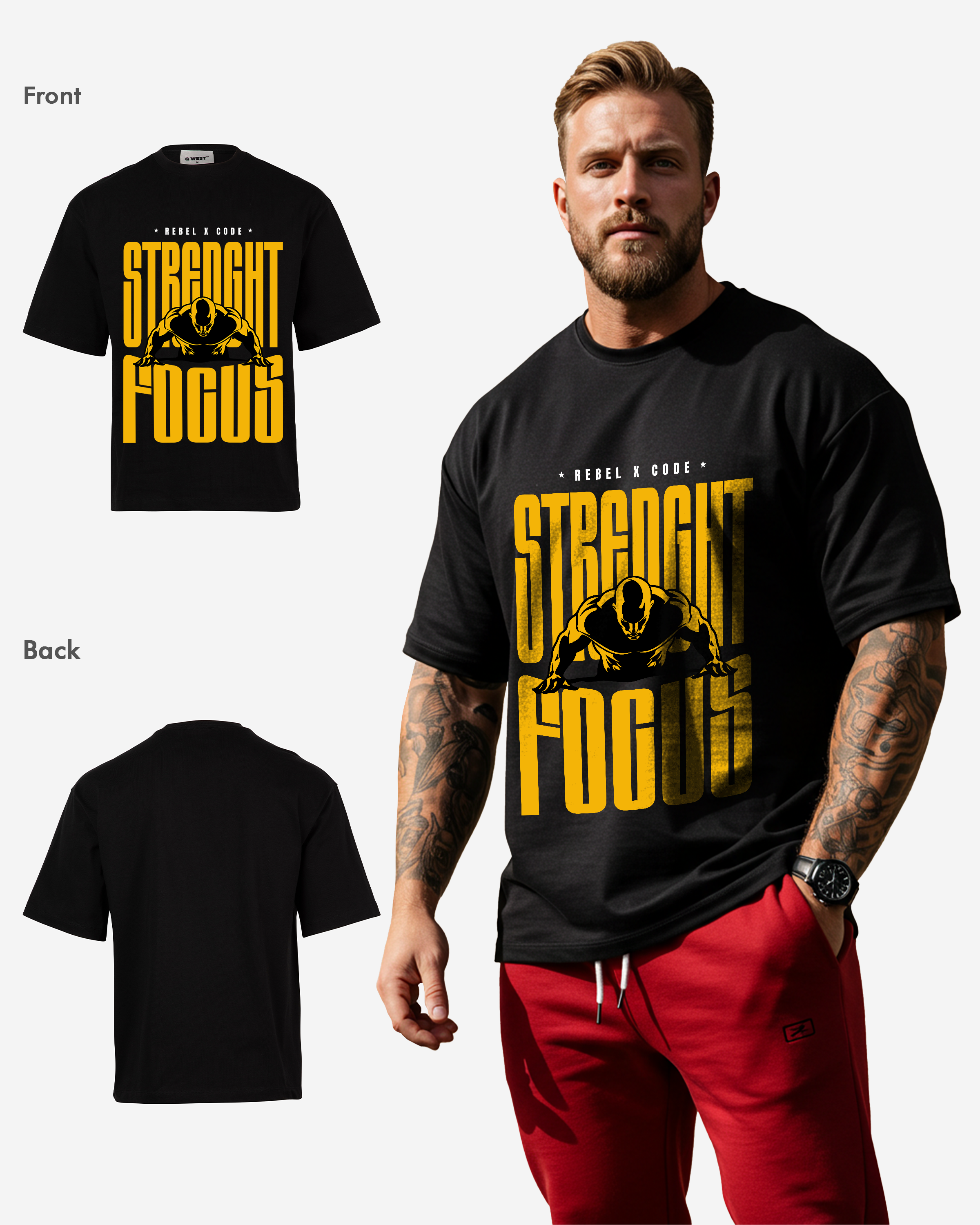 Strength Focus Oversized T-shirt - Mens