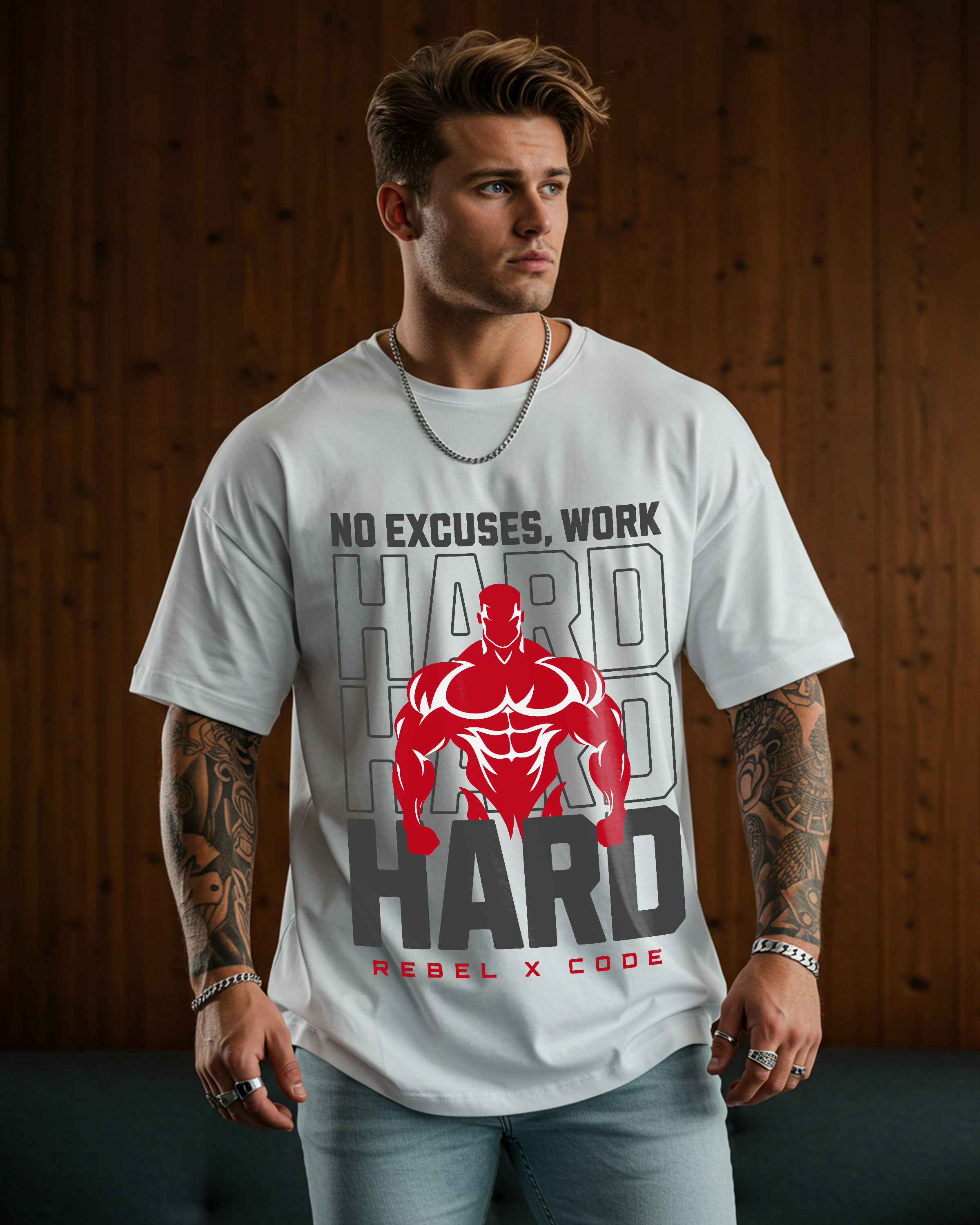 Make Your Body Hard Oversized T-shirt - Mens