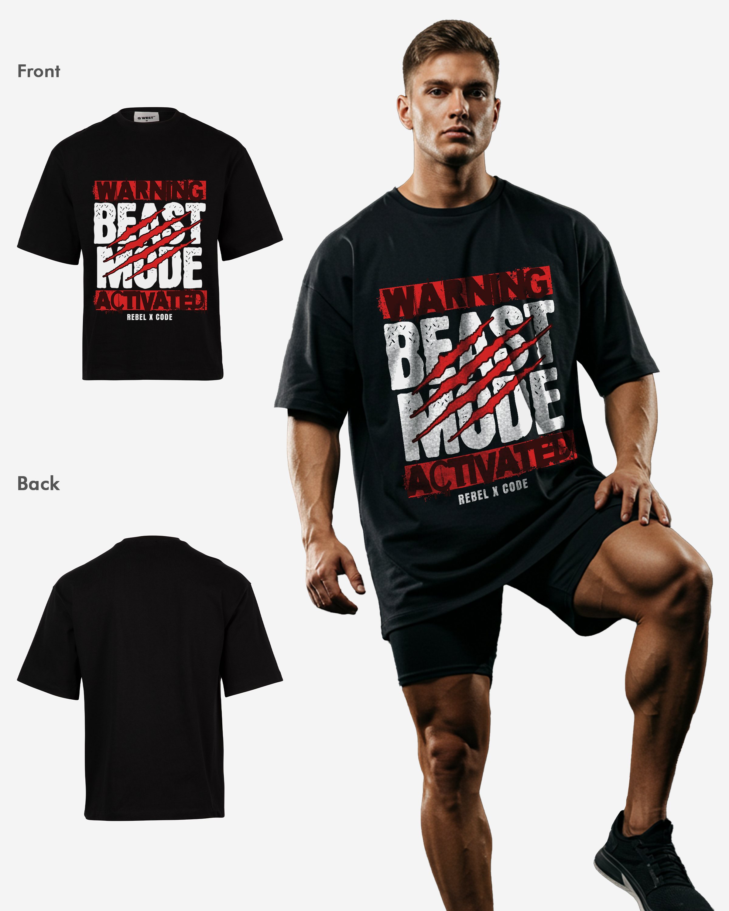 Beast Mode Activated Oversized T-shirt - Mens