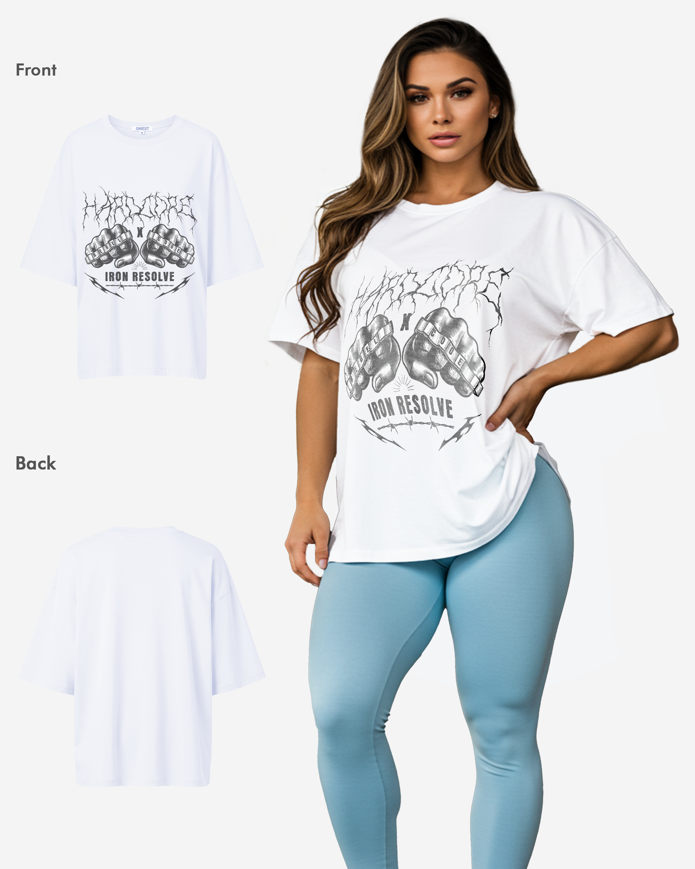 Hand knuckle Oversized T-shirt - Womens