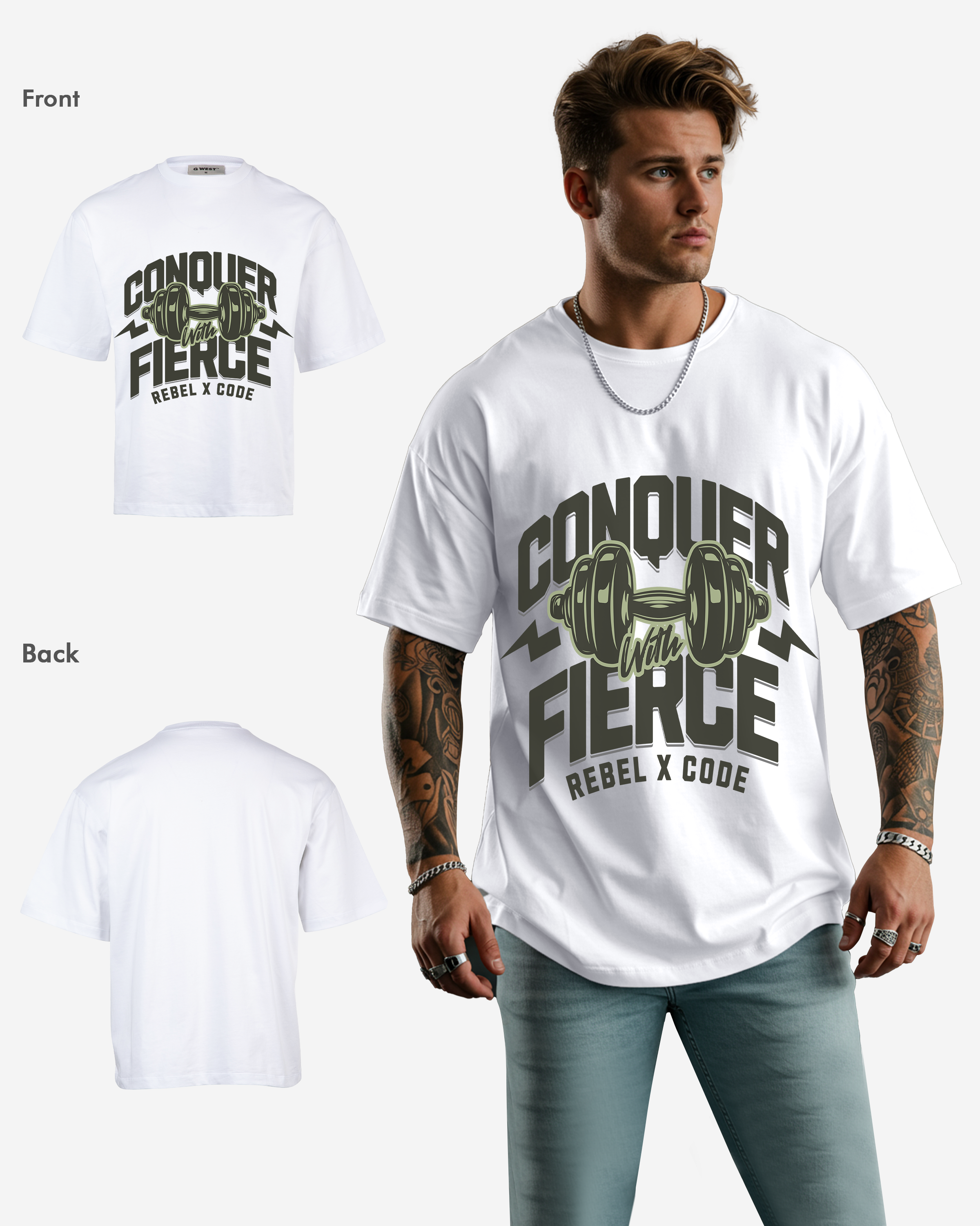 Conquer With Fierce Oversized T-shirt - Mens
