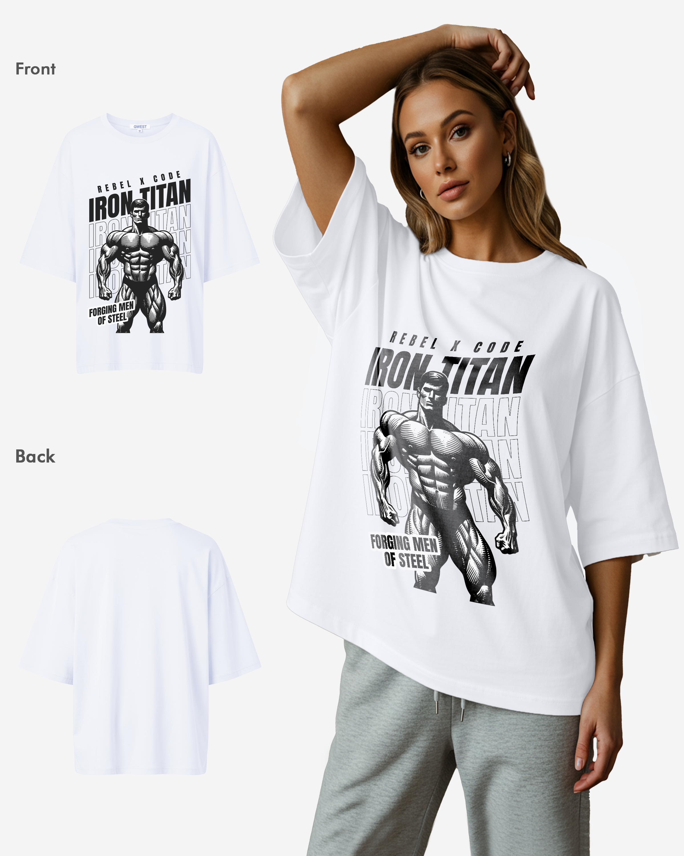 Iron Titan Oversized T-shirt -Womens