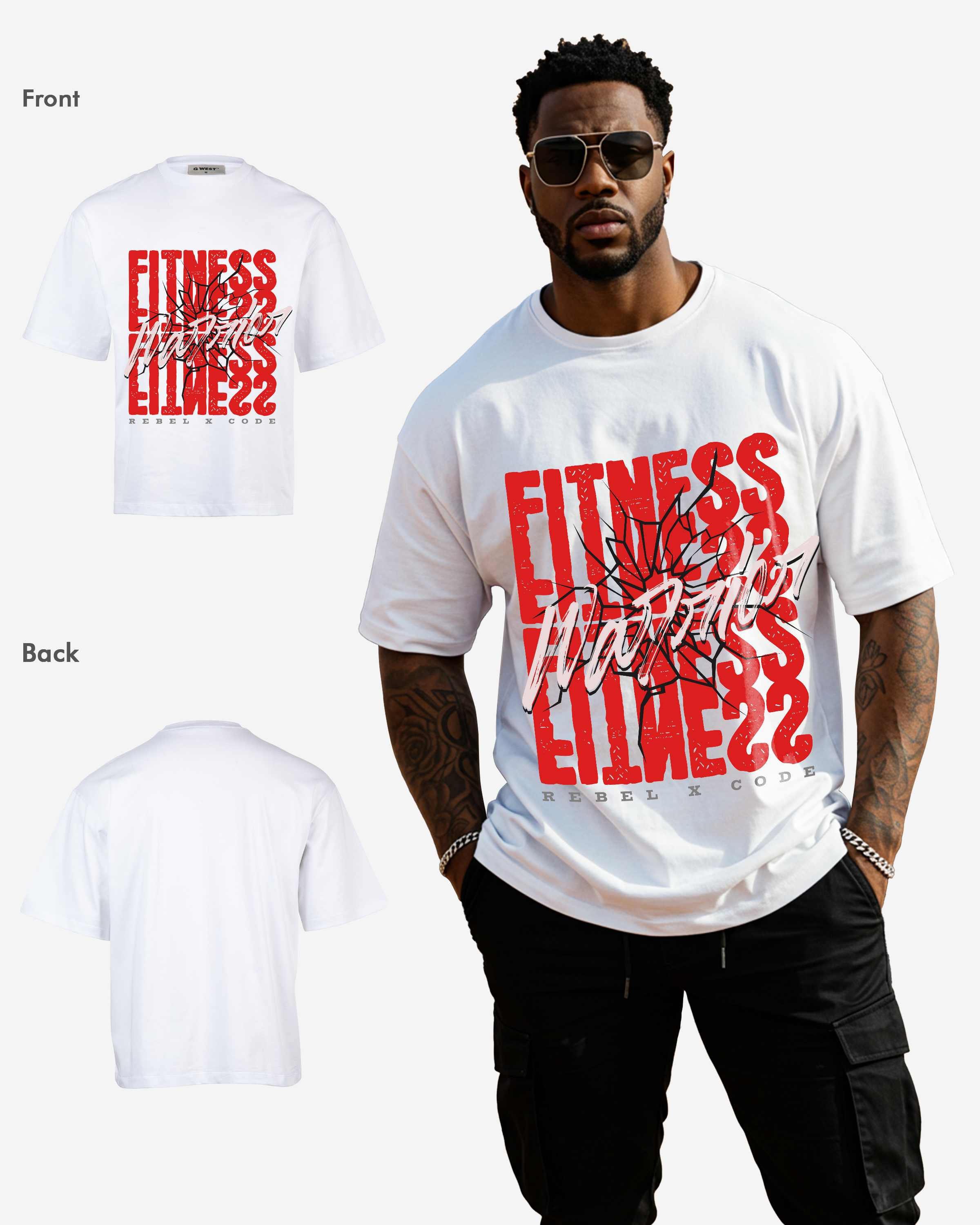 Fitness Warrior Oversized T-shirt - Mens