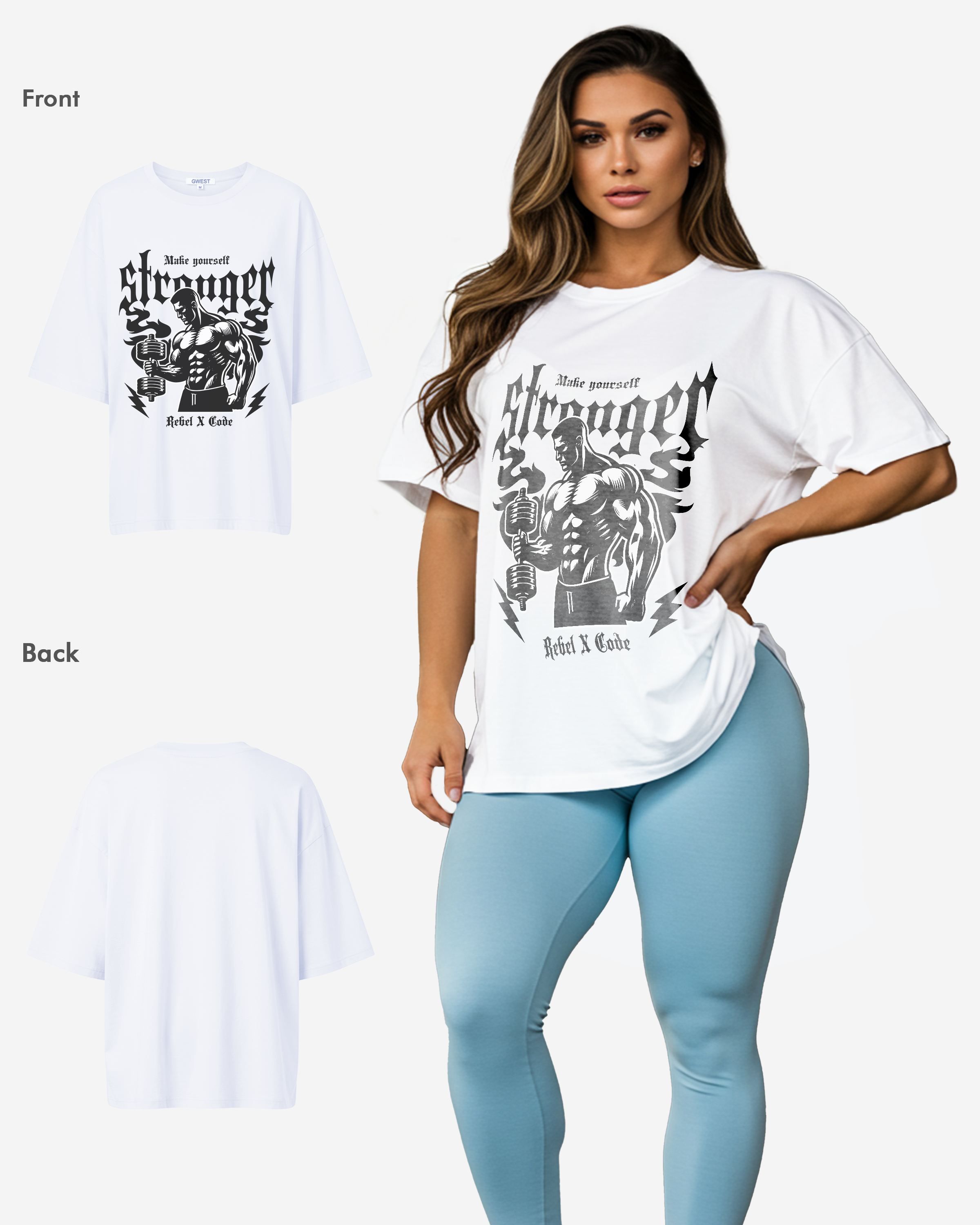 Make Yourself Stronger Oversized T-shirt - Womens