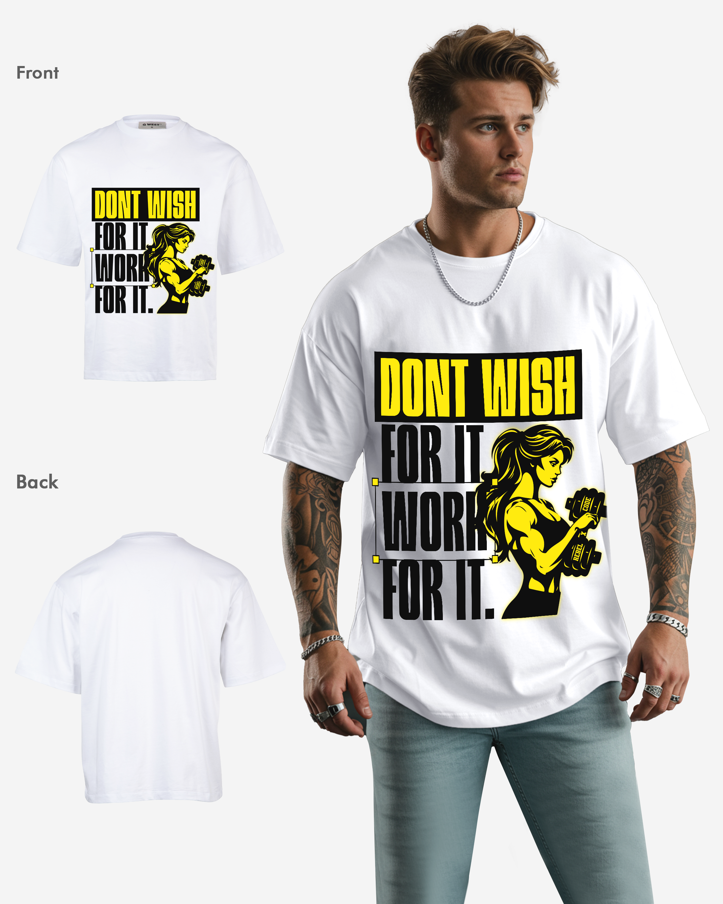 Don't Wish For It Oversized T-shirt - Mens