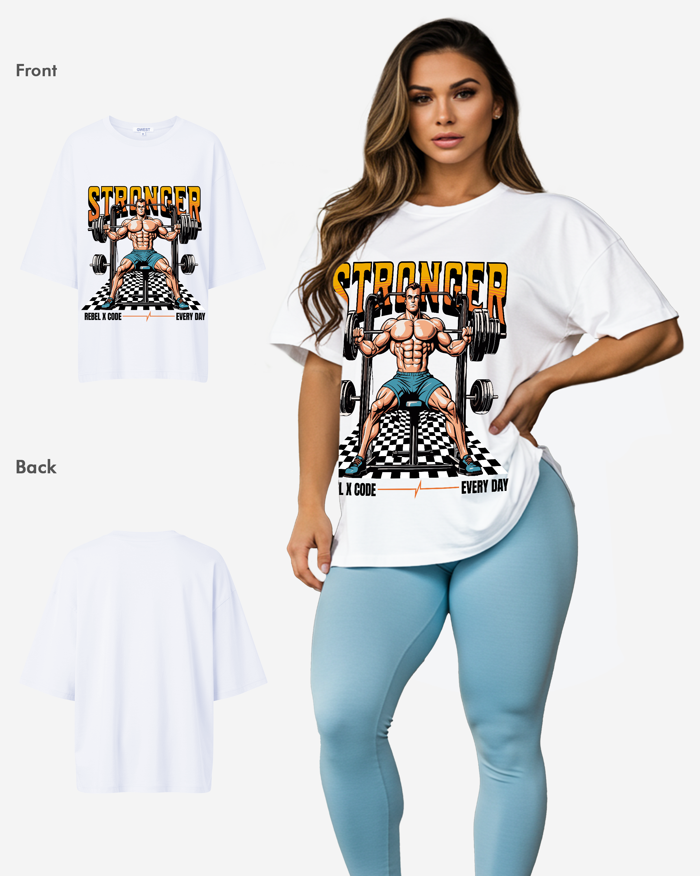 Stronger Every Day Oversized T-shirt - Womens