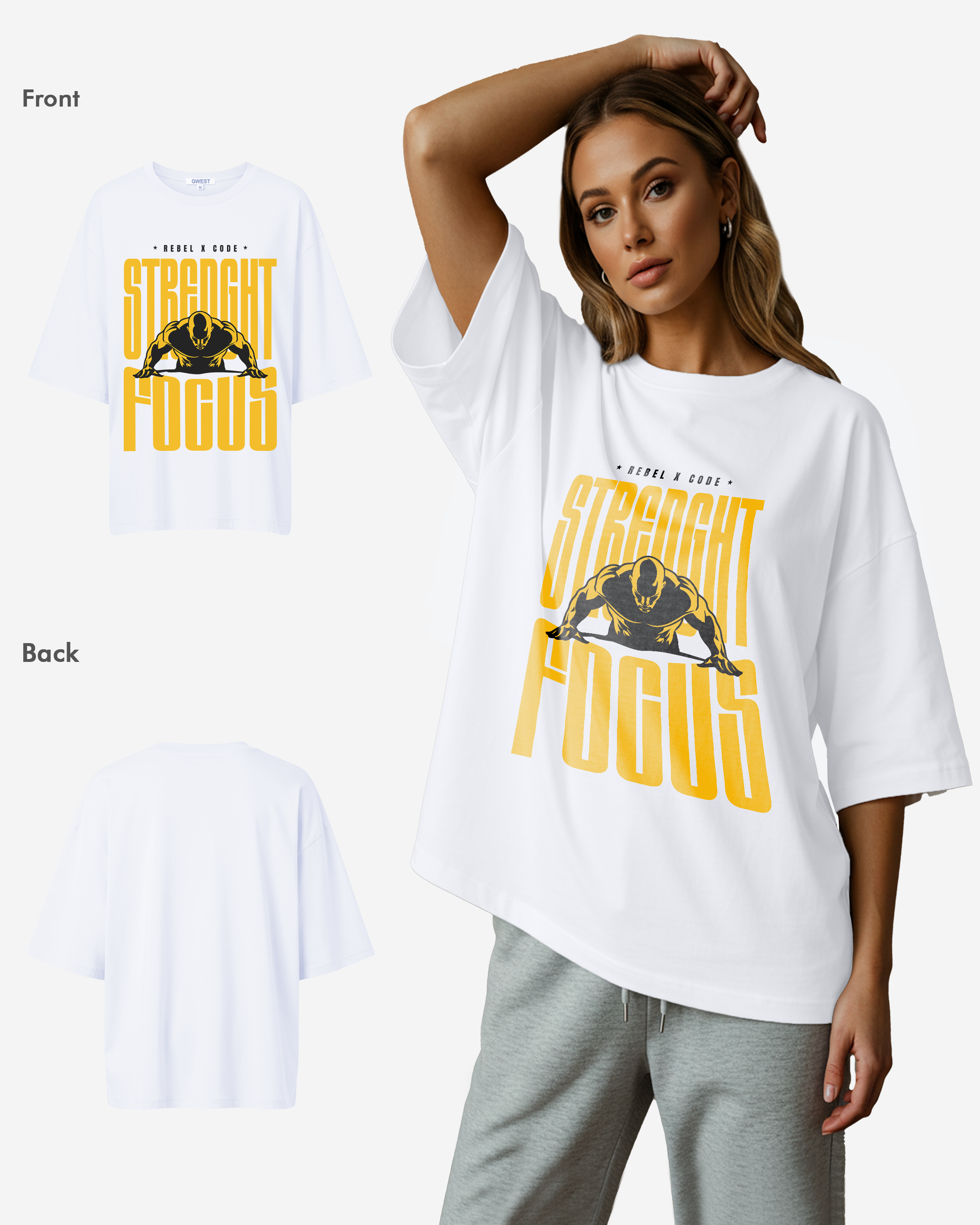 Strength Focus Oversized T-shirt - Womens