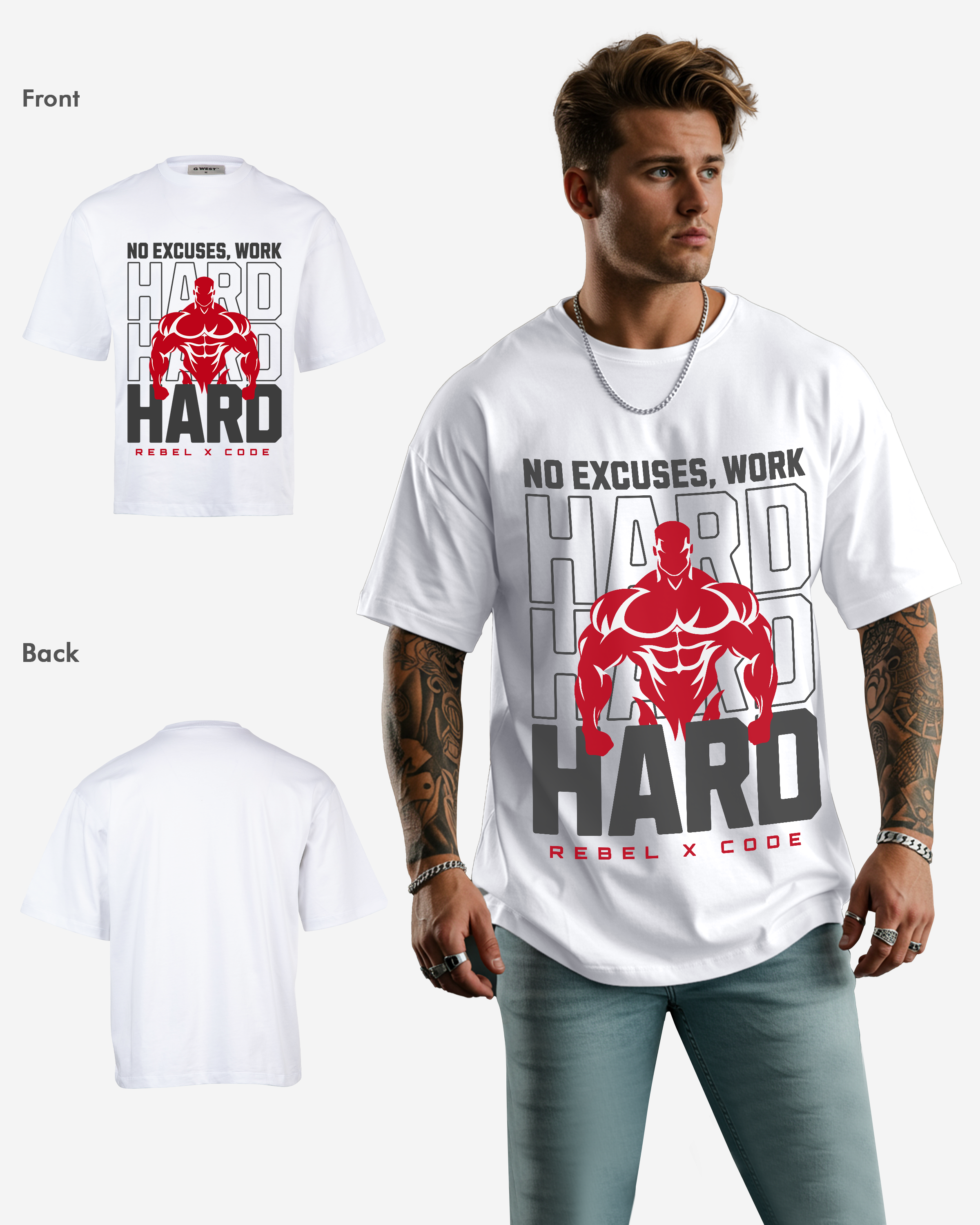 Make Your Body Hard Oversized T-shirt - Mens