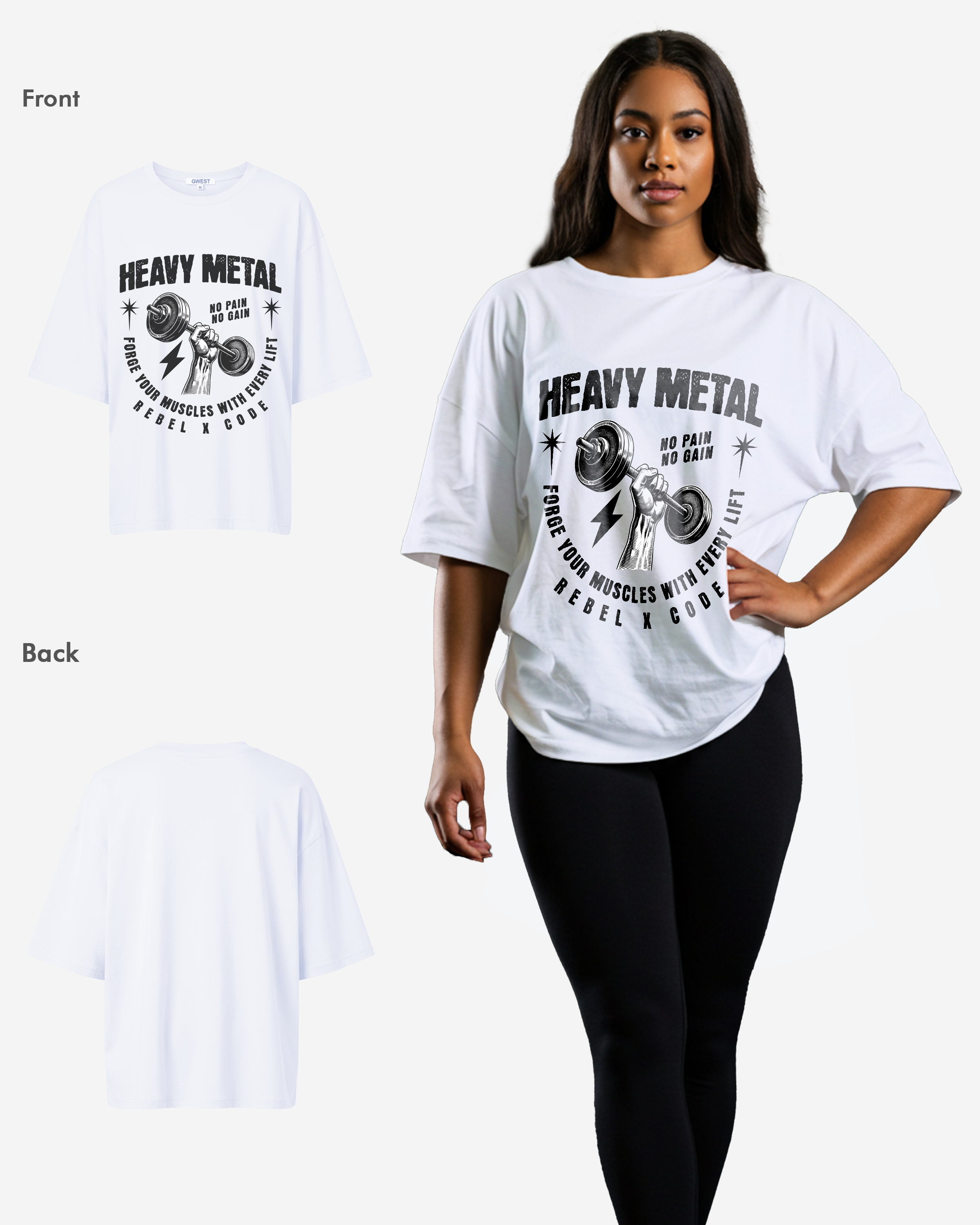 Heavy Metal Oversized T-shirt - Womens
