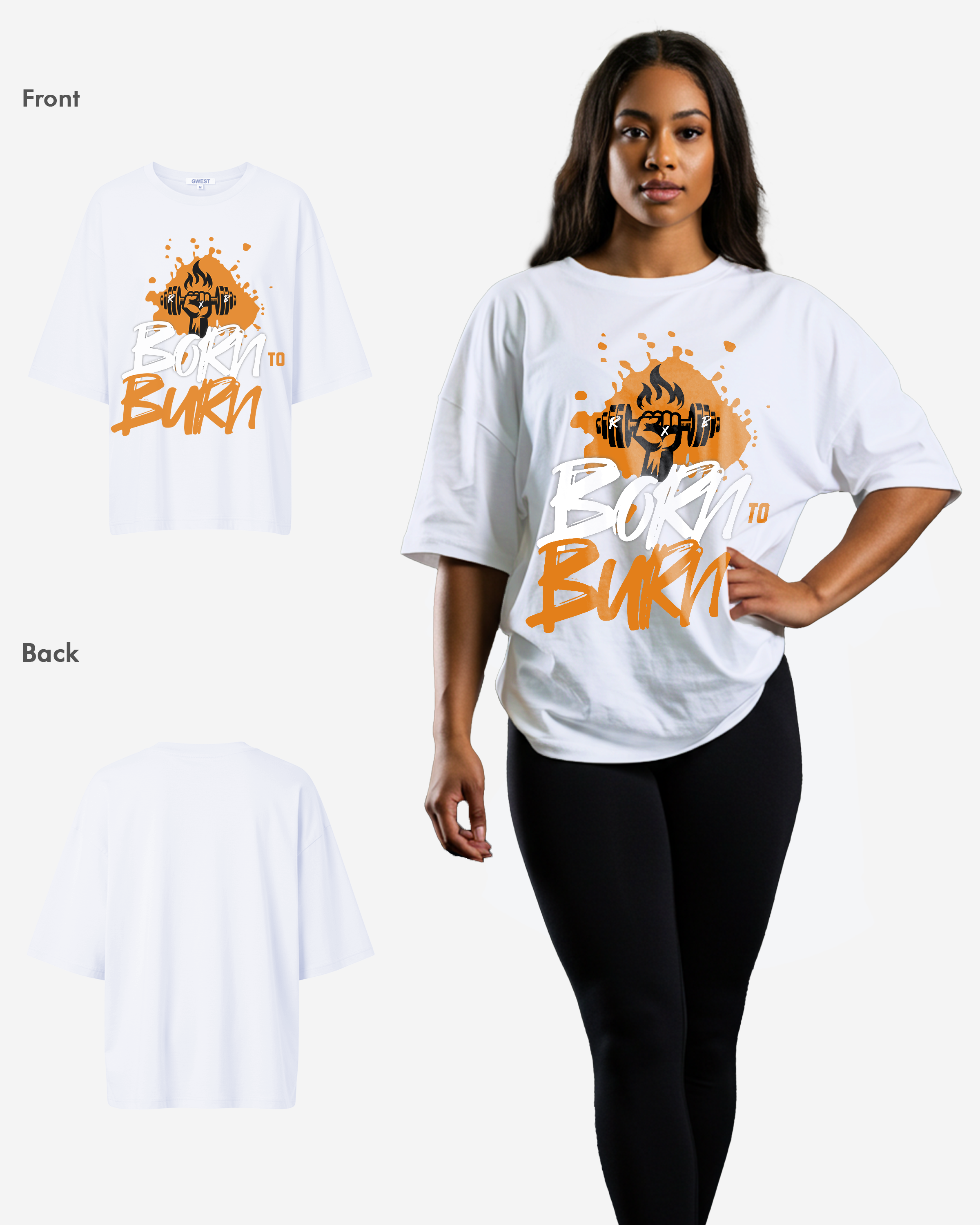 Born To Burn Oversized T-shirt - Womens