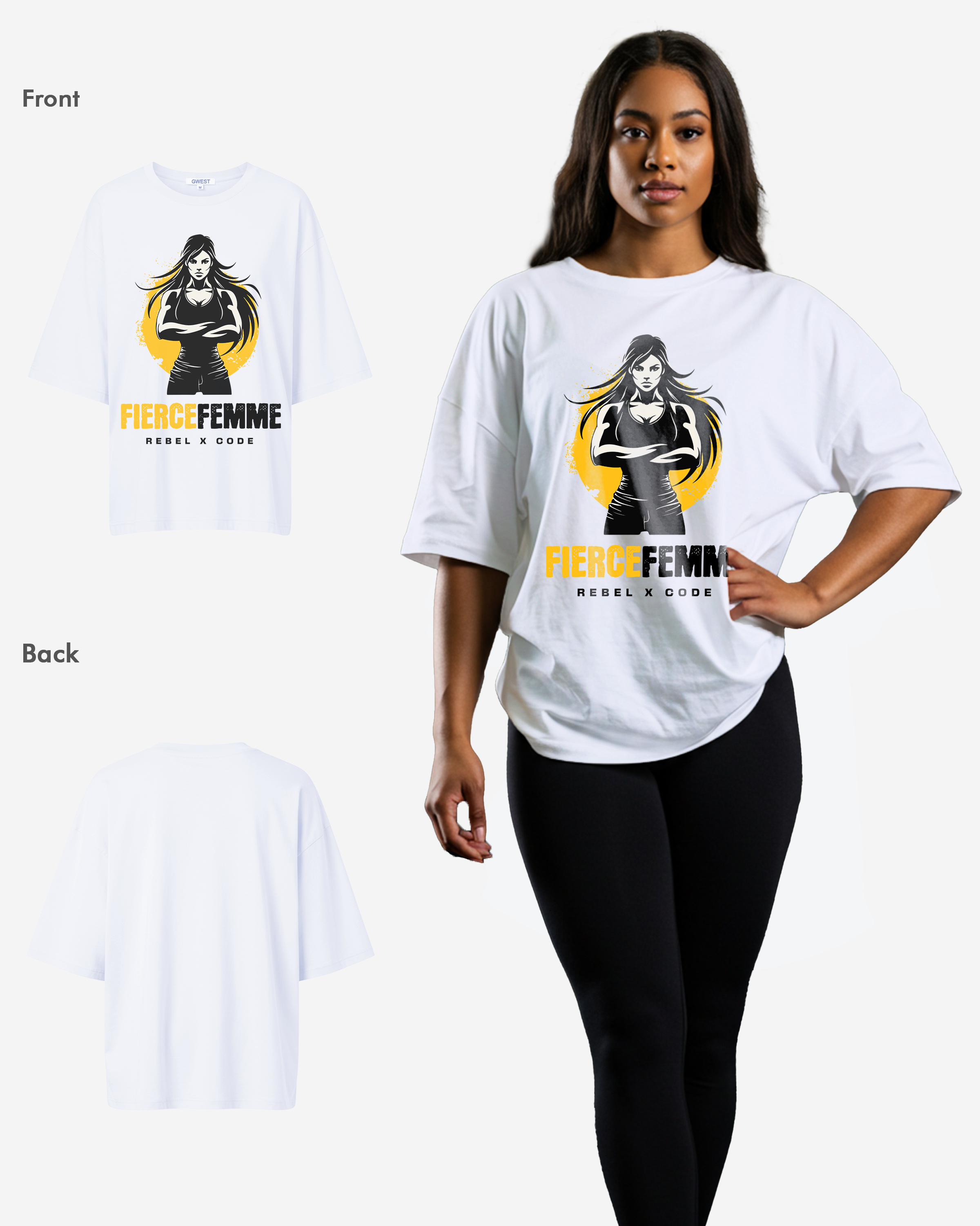 Fierce Femme Fitness Oversized T-shirt - Womens