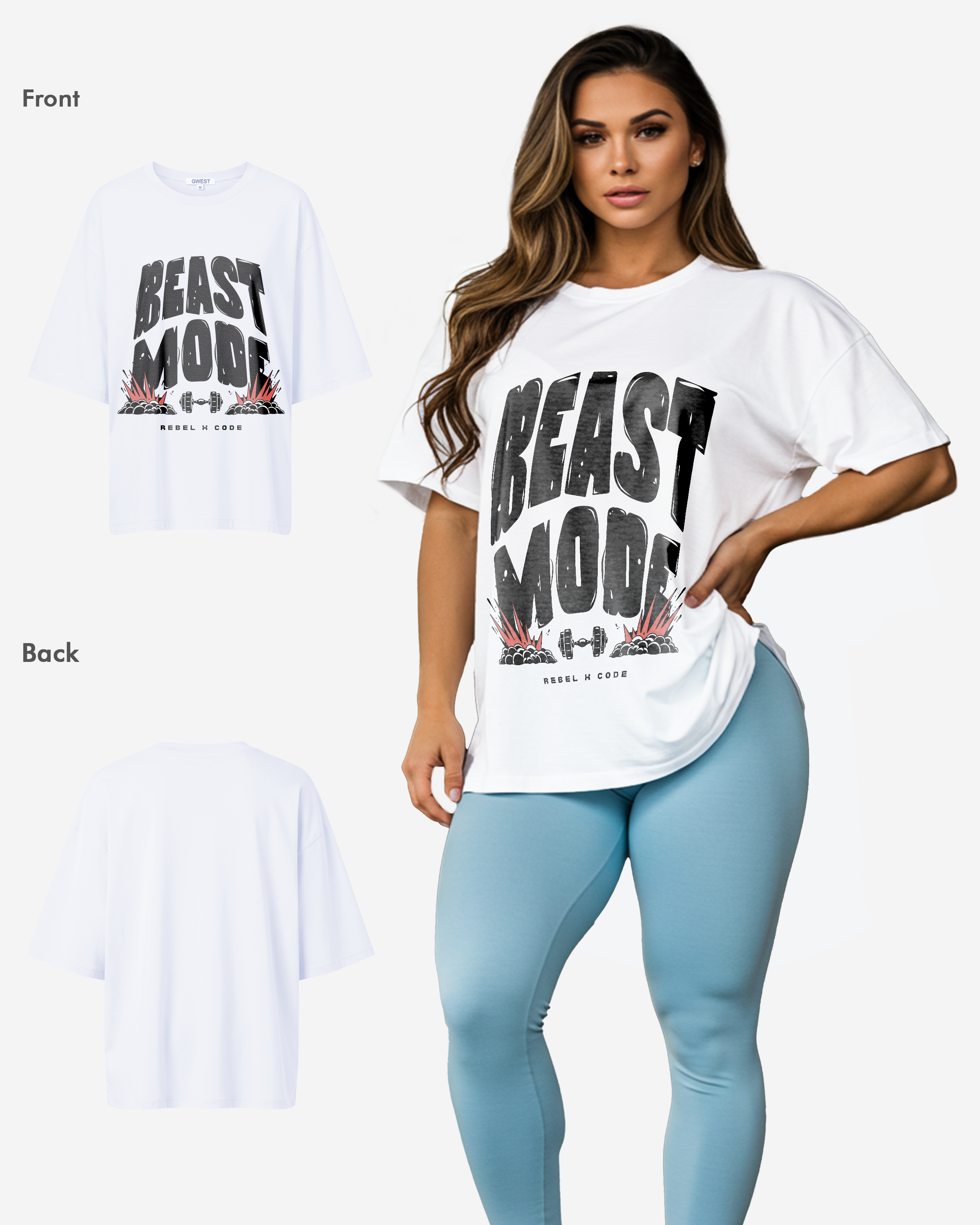 Beast Mode Oversized T-shirt - Womens