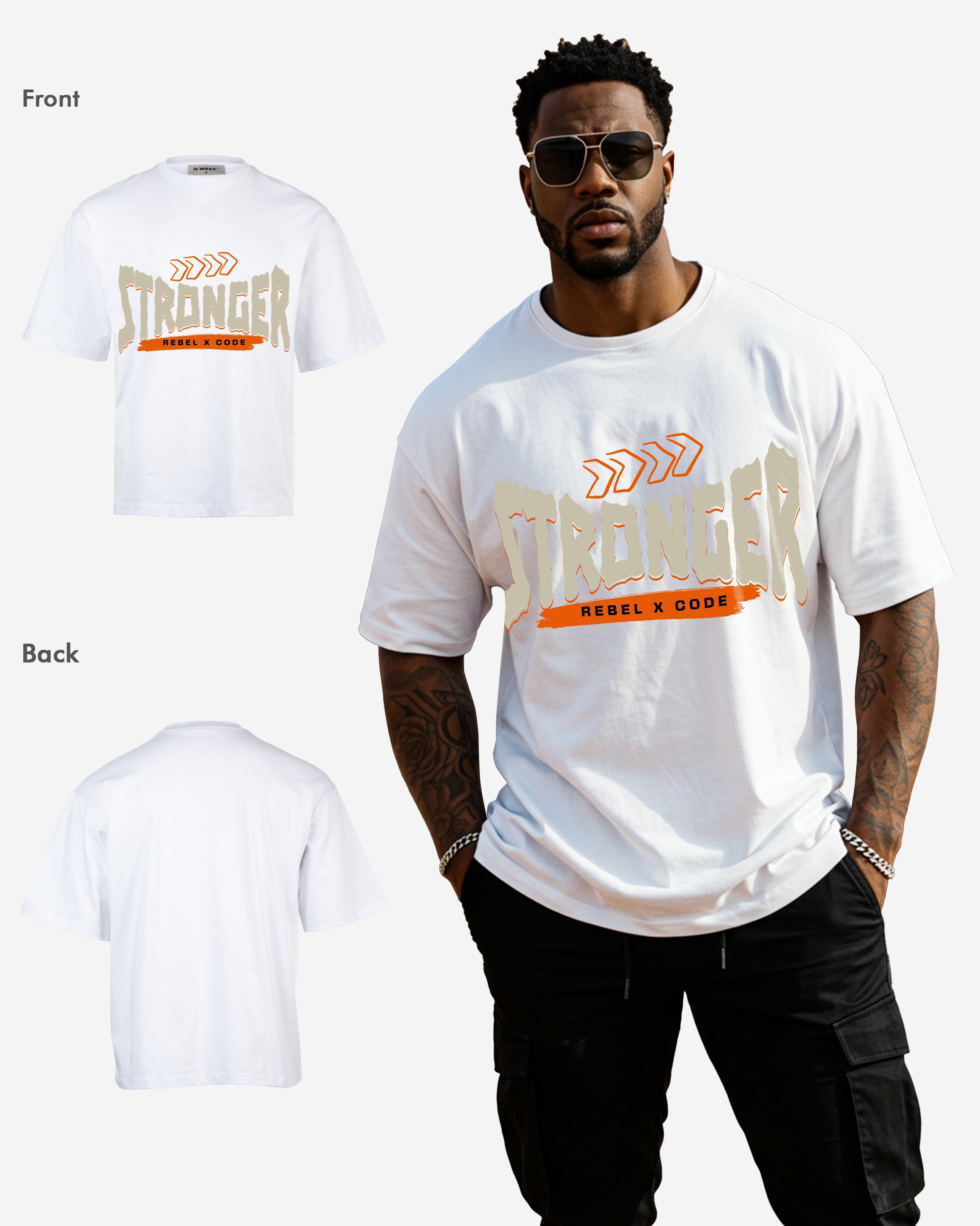 Stronger With Every Step Oversized T-shirt - Mens
