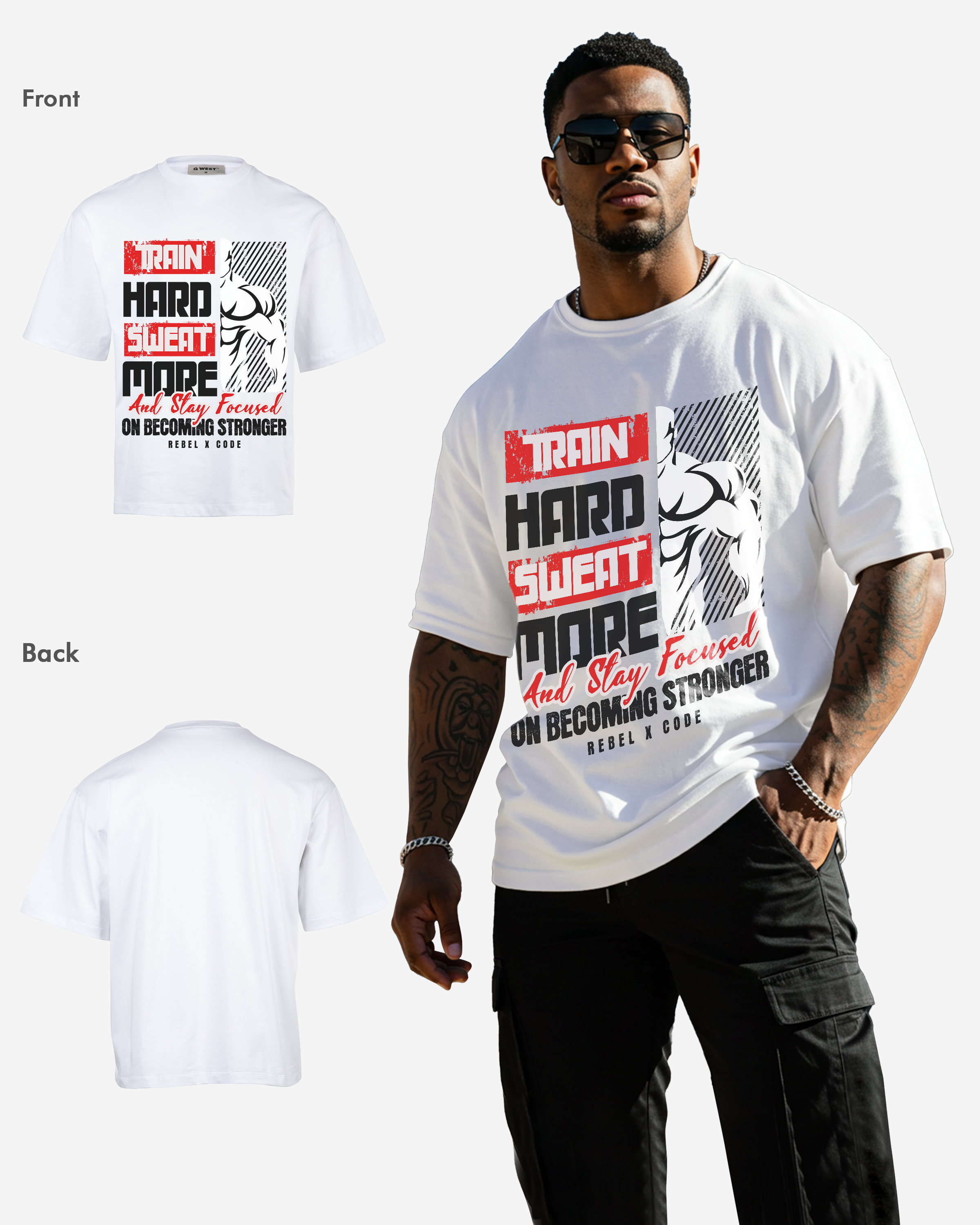 Train Hard And Stay Focused Oversized T-shirt - Mens