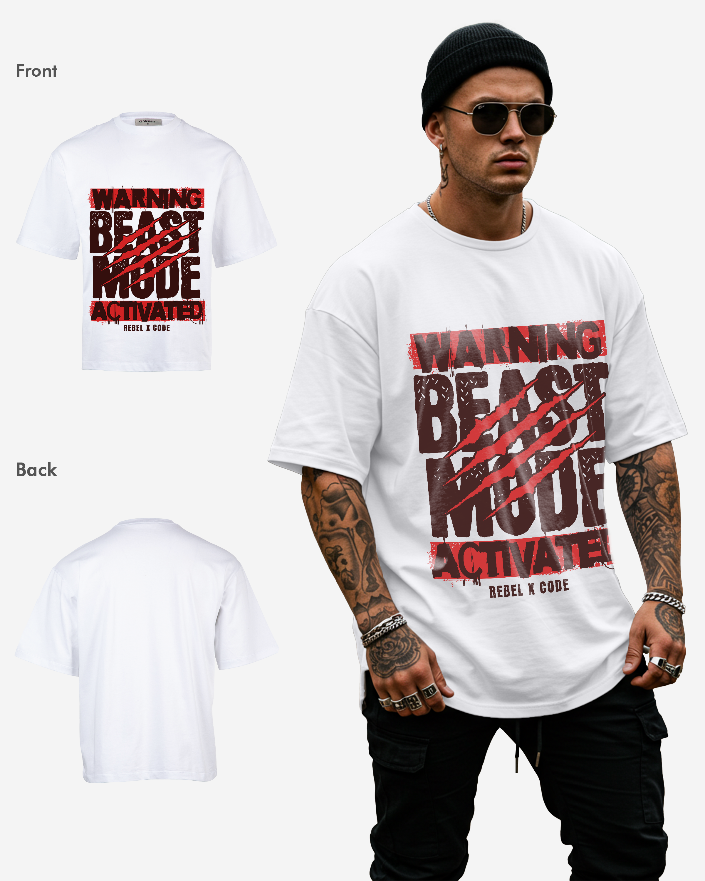 Beast Mode Activated Oversized T-shirt - Mens