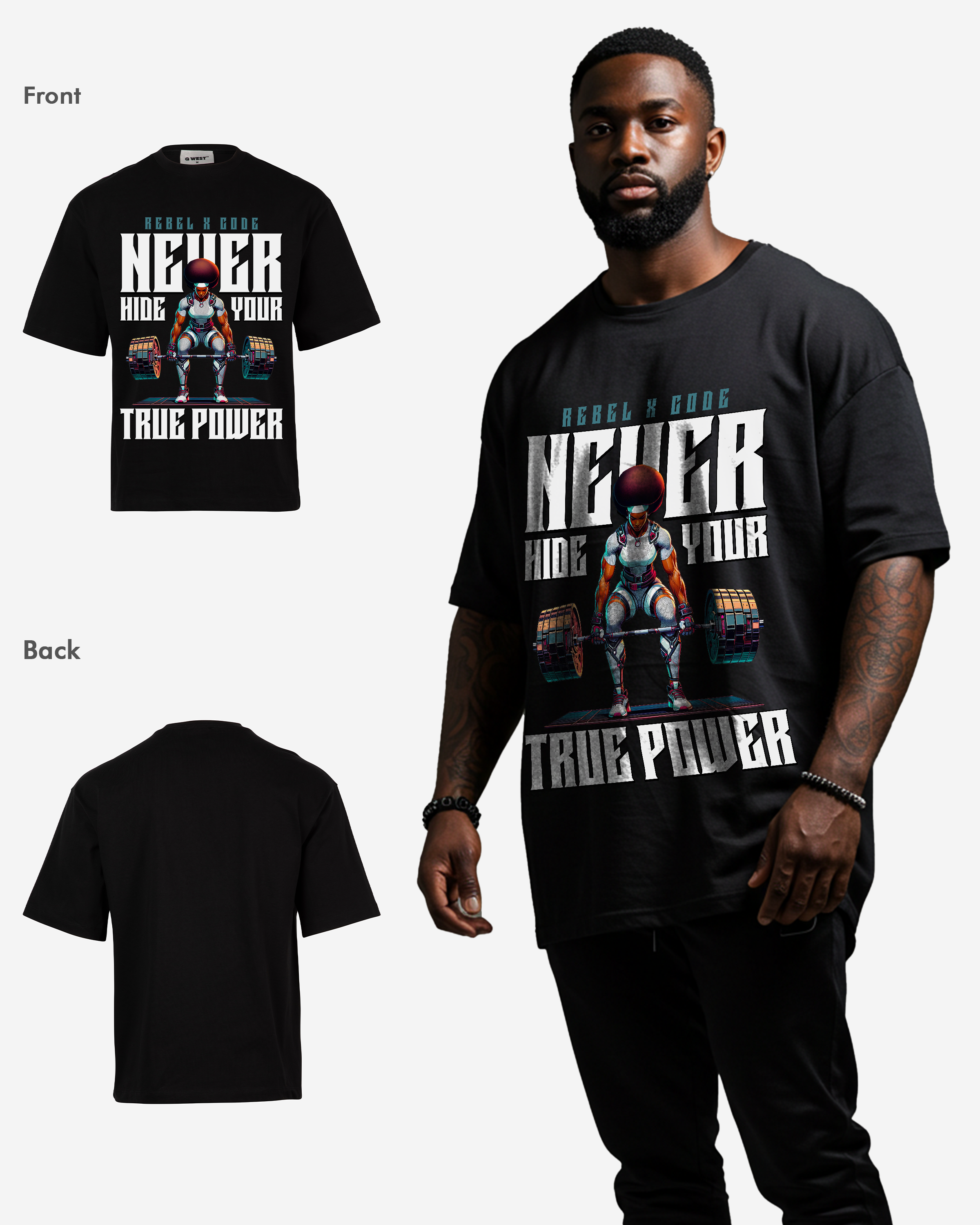 Never Hide Your True Power Oversized T-shirt - Mens