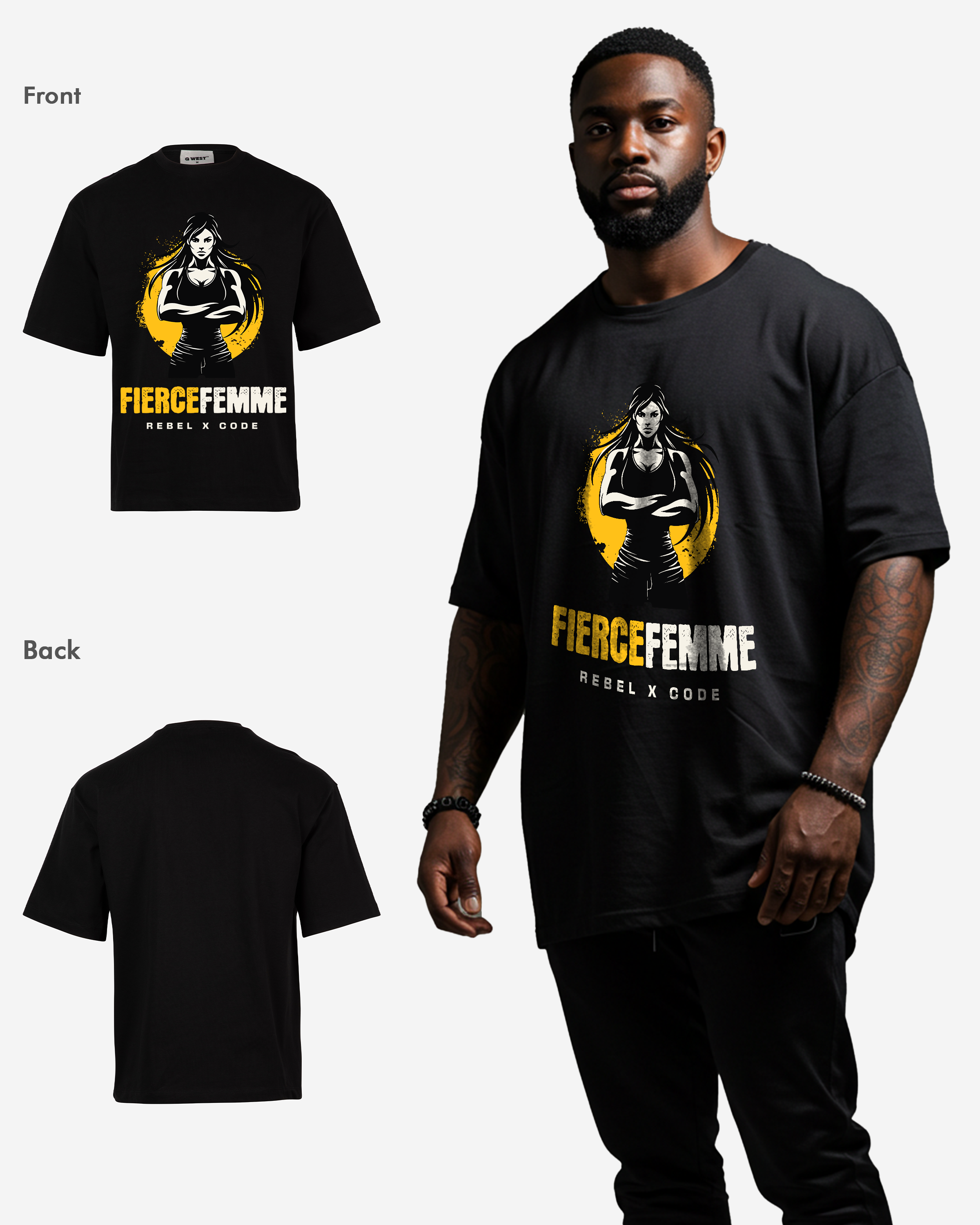Fierce Femme Fitness Oversized T-shirt - Mens