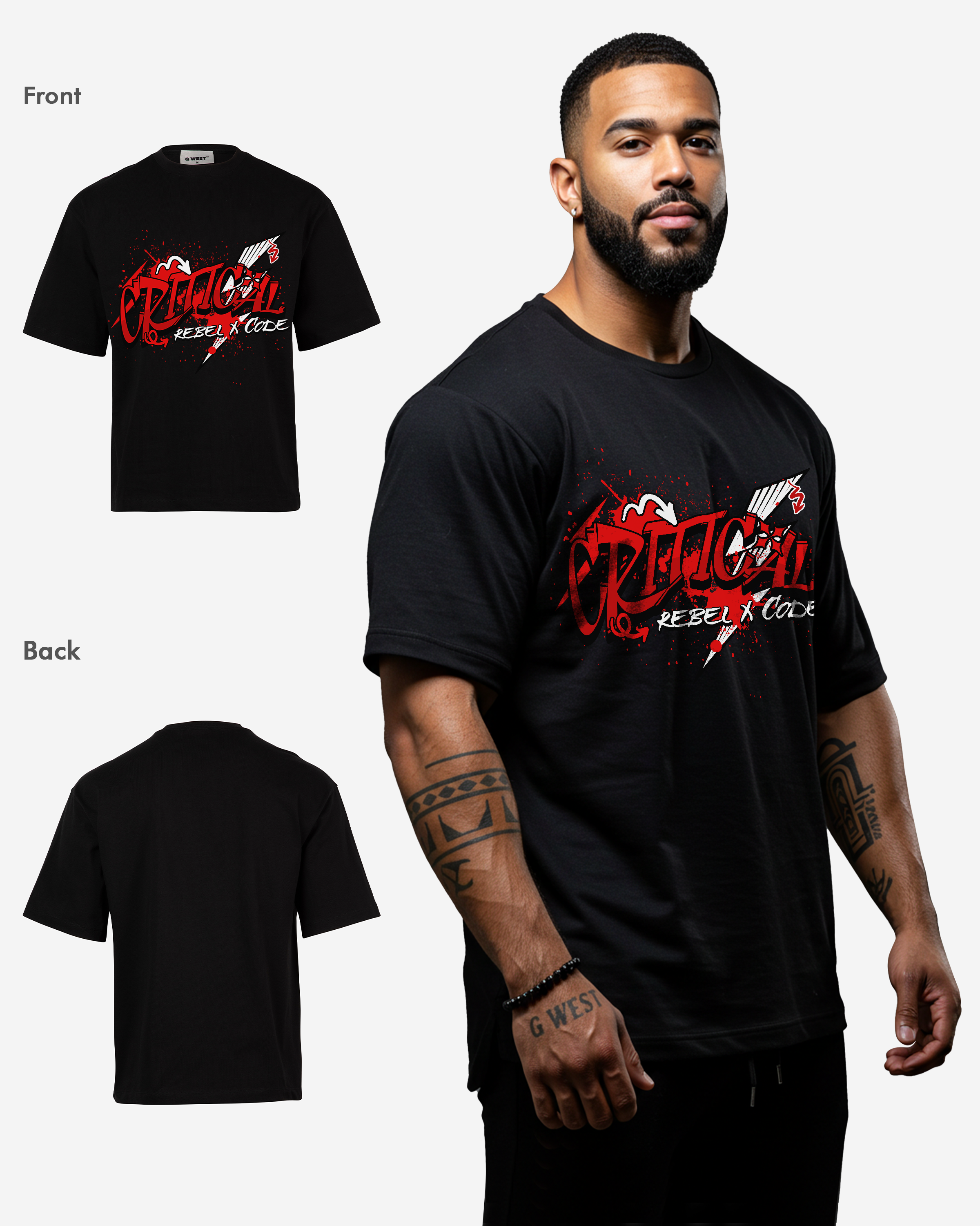 Critical Damage Oversized T-shirt - Mens