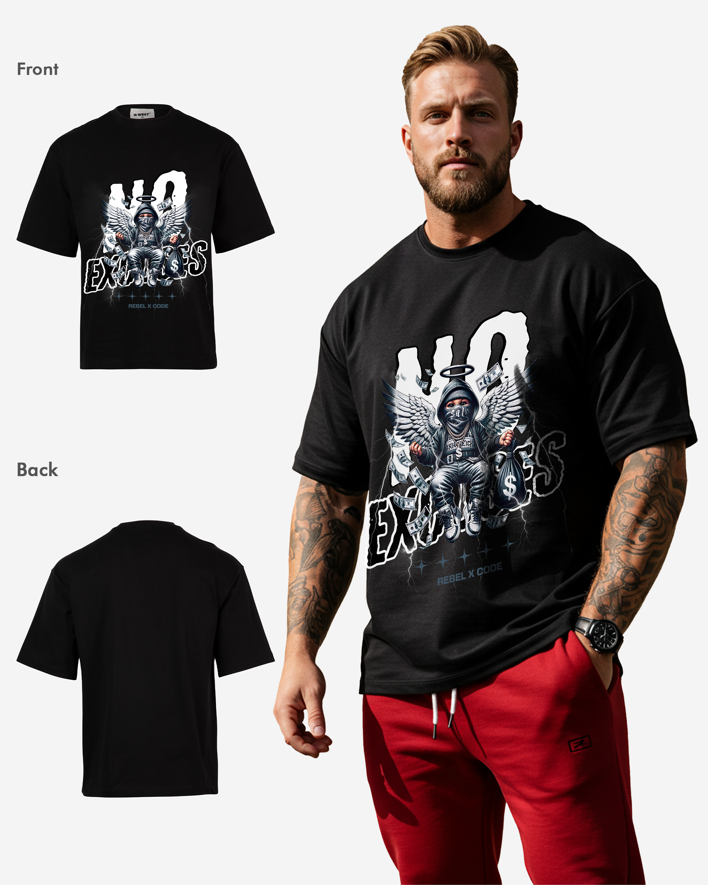 No Excuses Oversized T-shirt - Mens