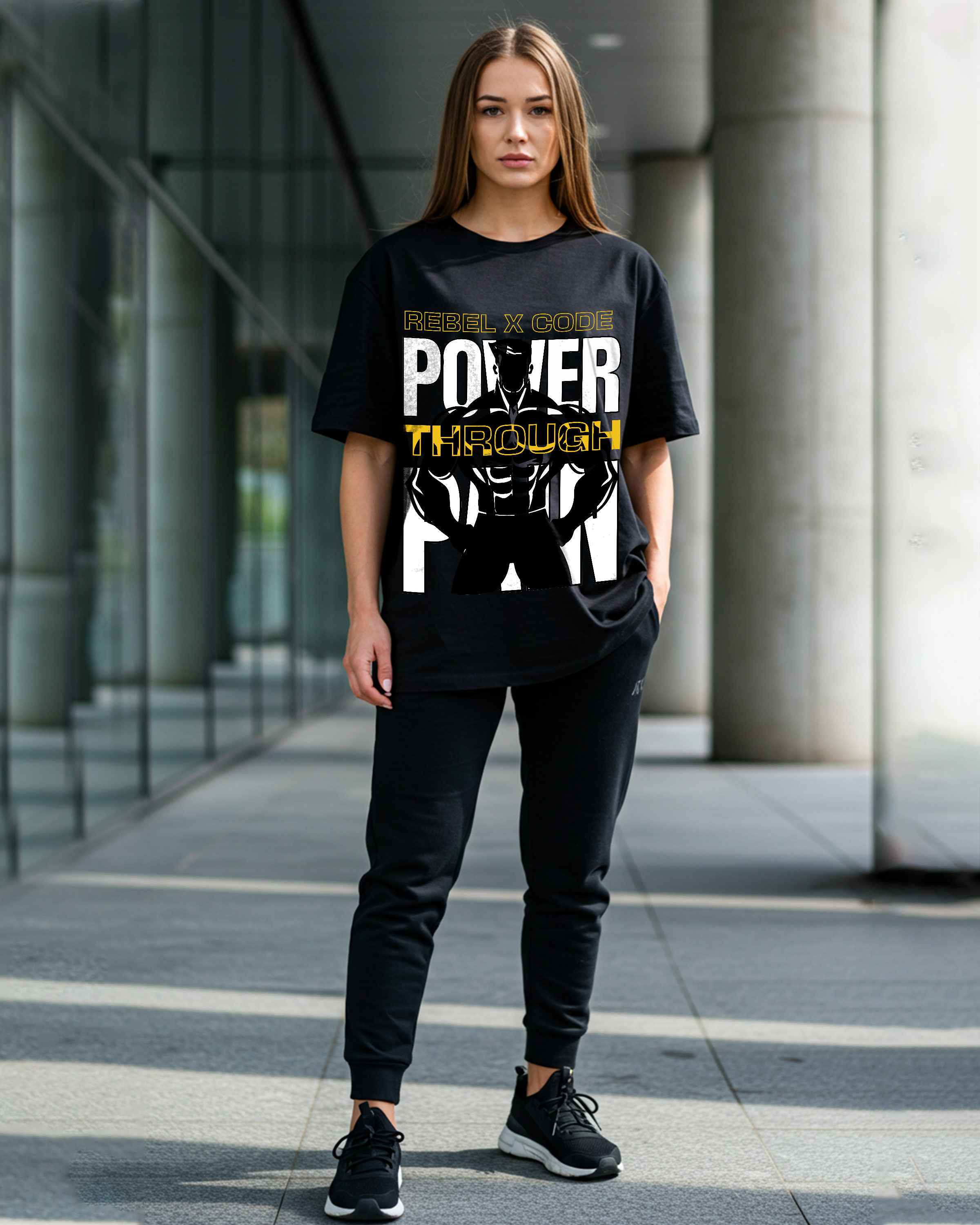 Power Through Pain Oversized T-shirt - Womens