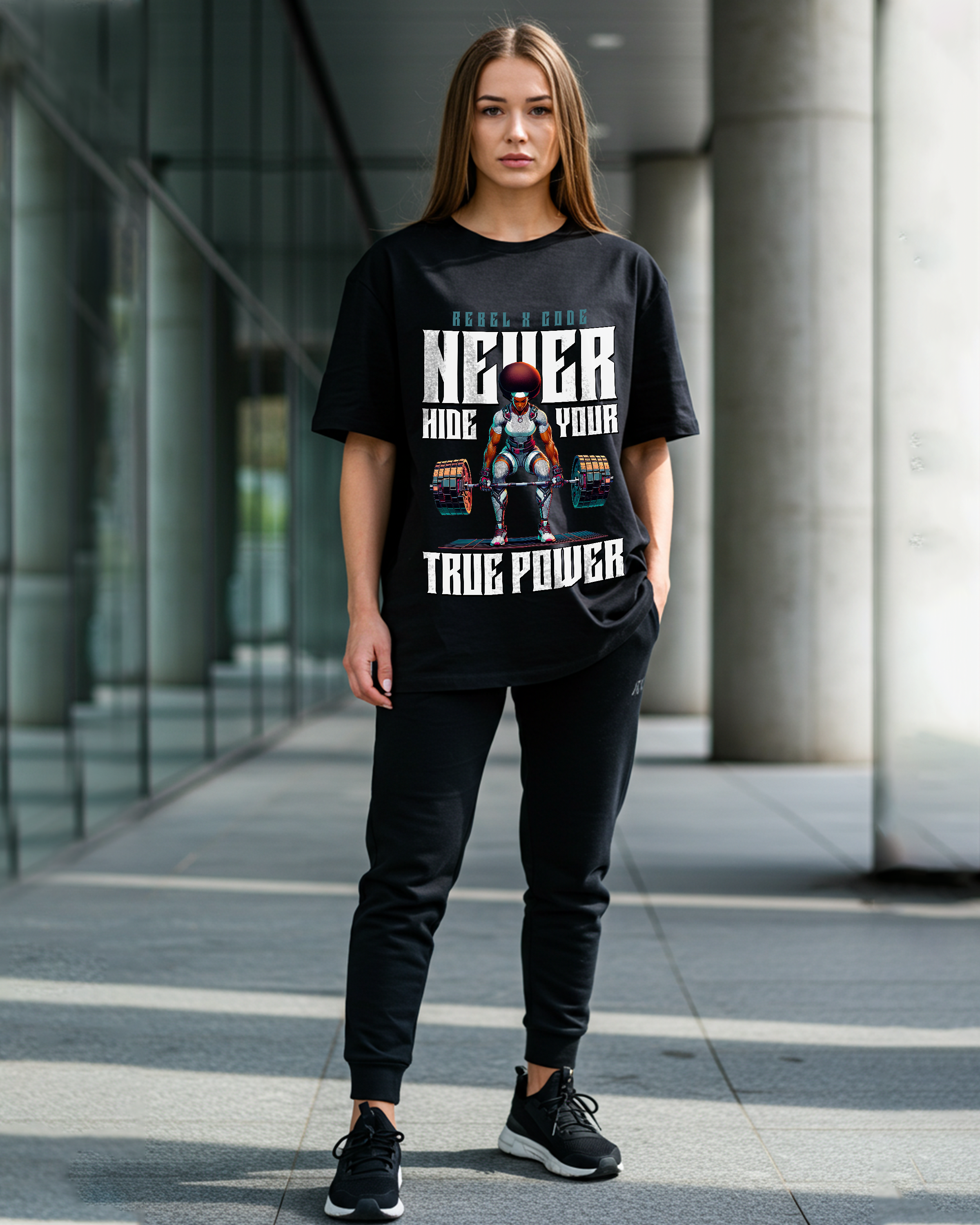 Never Hide Your True Power Oversized T-shirt - Womens